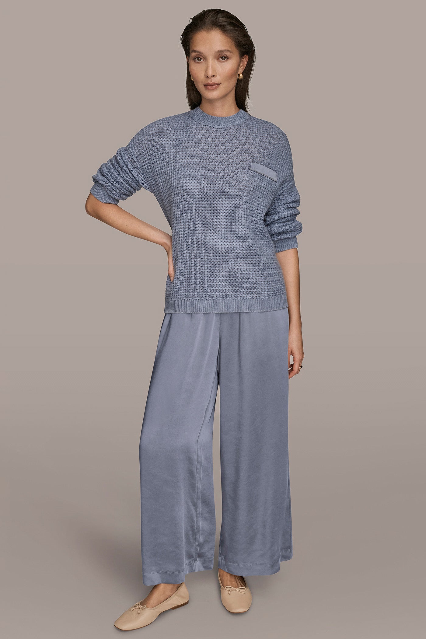 WOOL AND CASHMERE-BLEND POCKET SWEATER VIEW 7