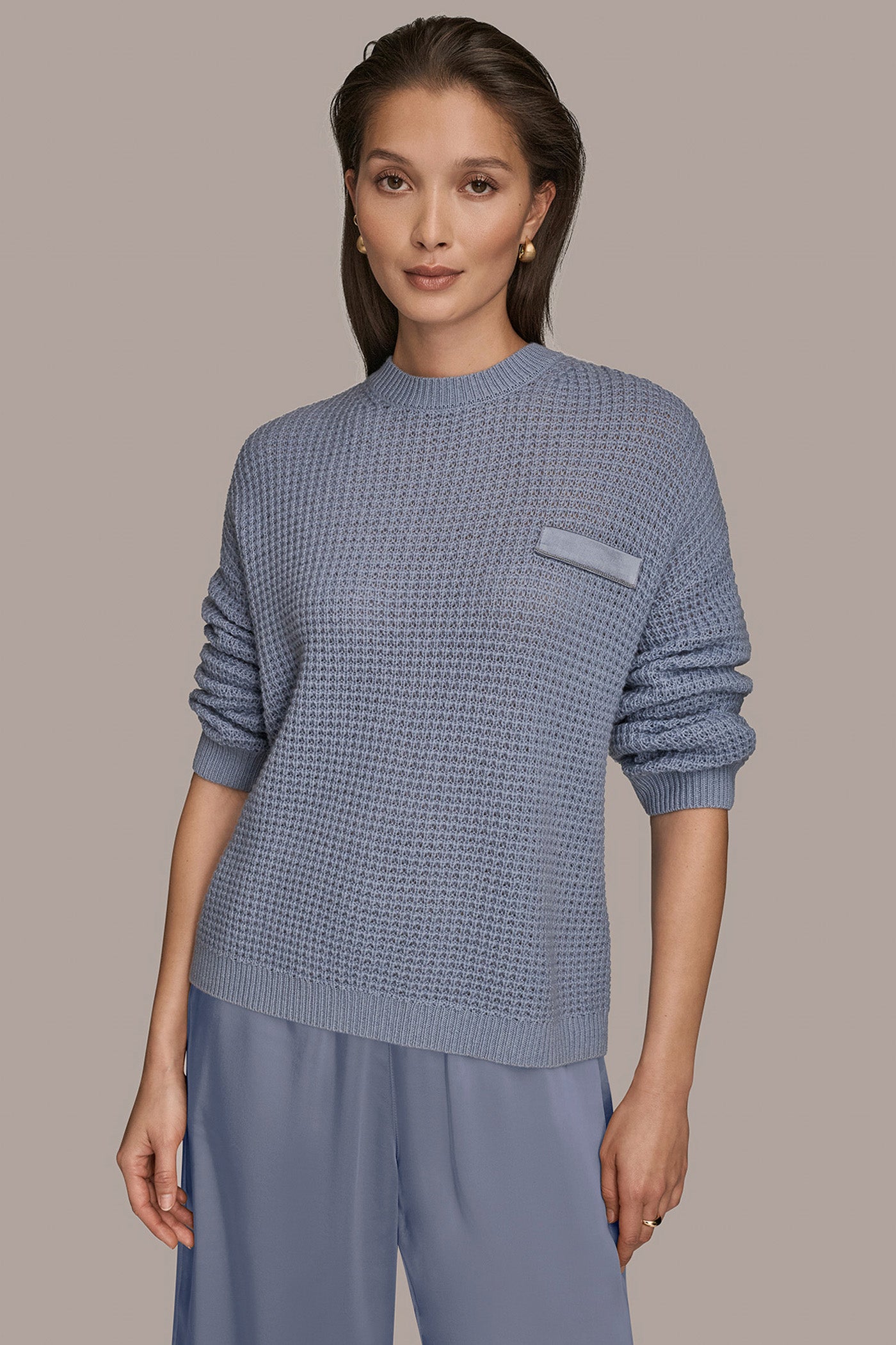 WOOL AND CASHMERE-BLEND POCKET SWEATER VIEW 6