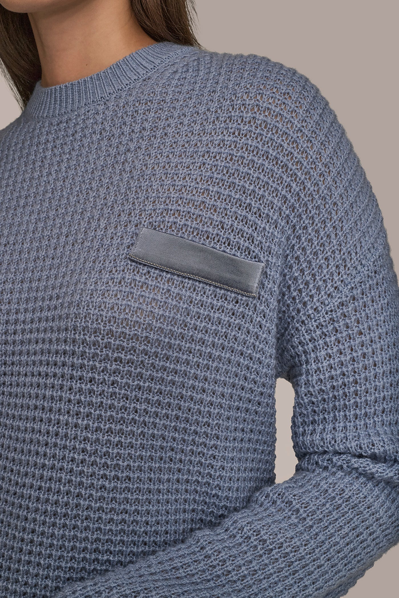 WOOL AND CASHMERE-BLEND POCKET SWEATER VIEW 5