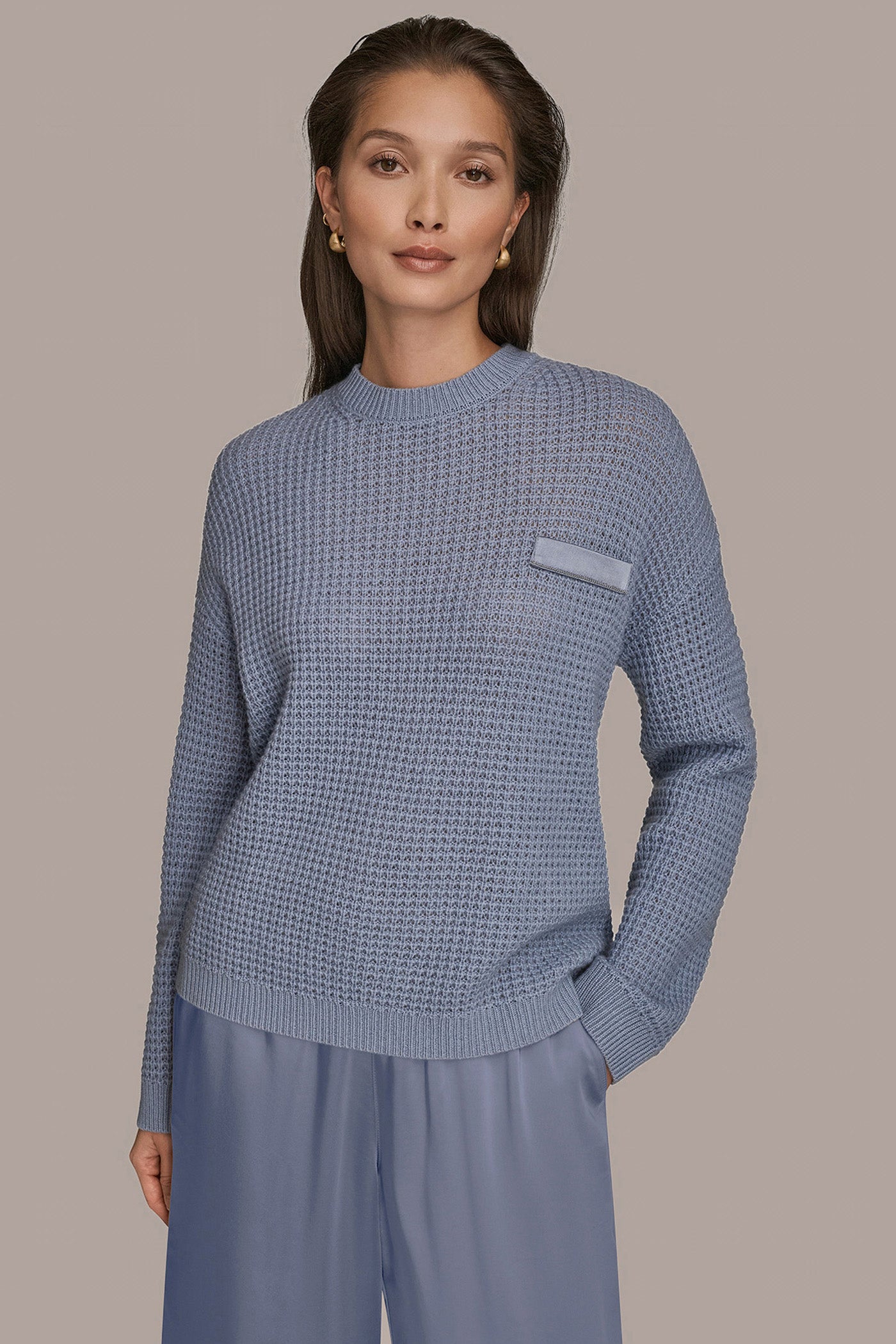 WOOL AND CASHMERE-BLEND POCKET SWEATER | View 1 | Products