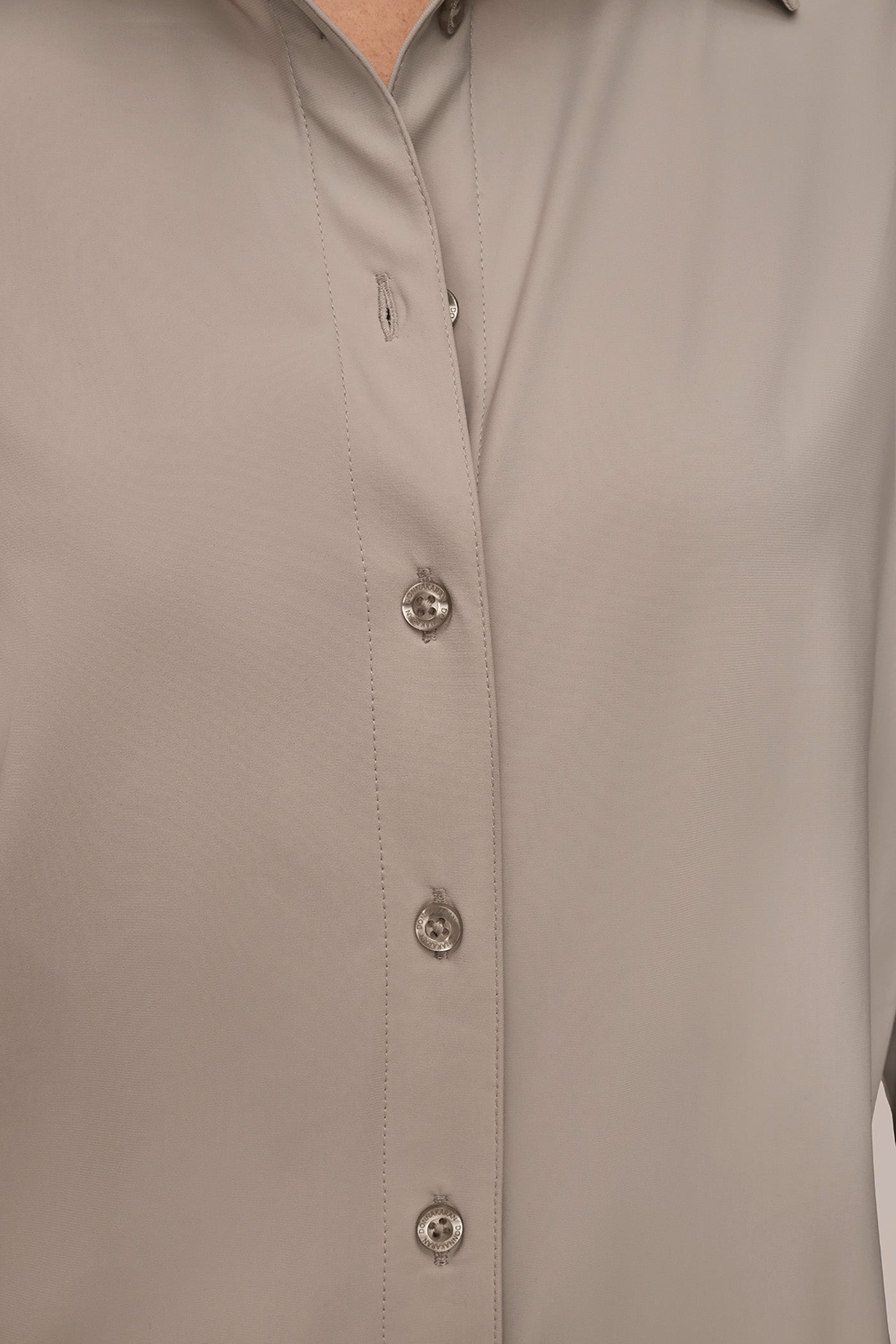 LONG SLEEVE BUTTON DOWN SHIRT VIEW 6 | Donna Karan Weekend