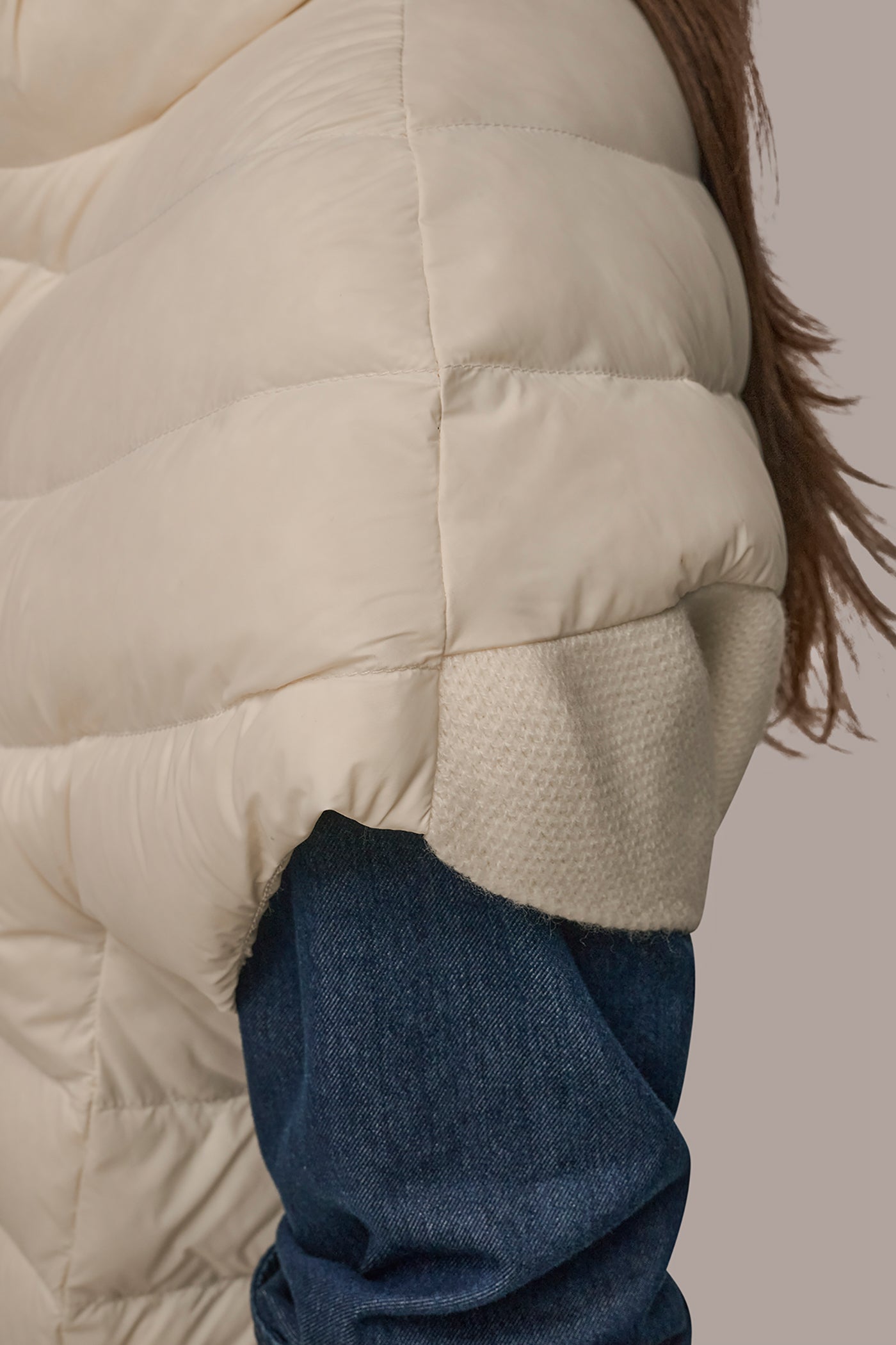 FRONT ZIP CAP SLEEVE MOCK NECK VEST VIEW 7