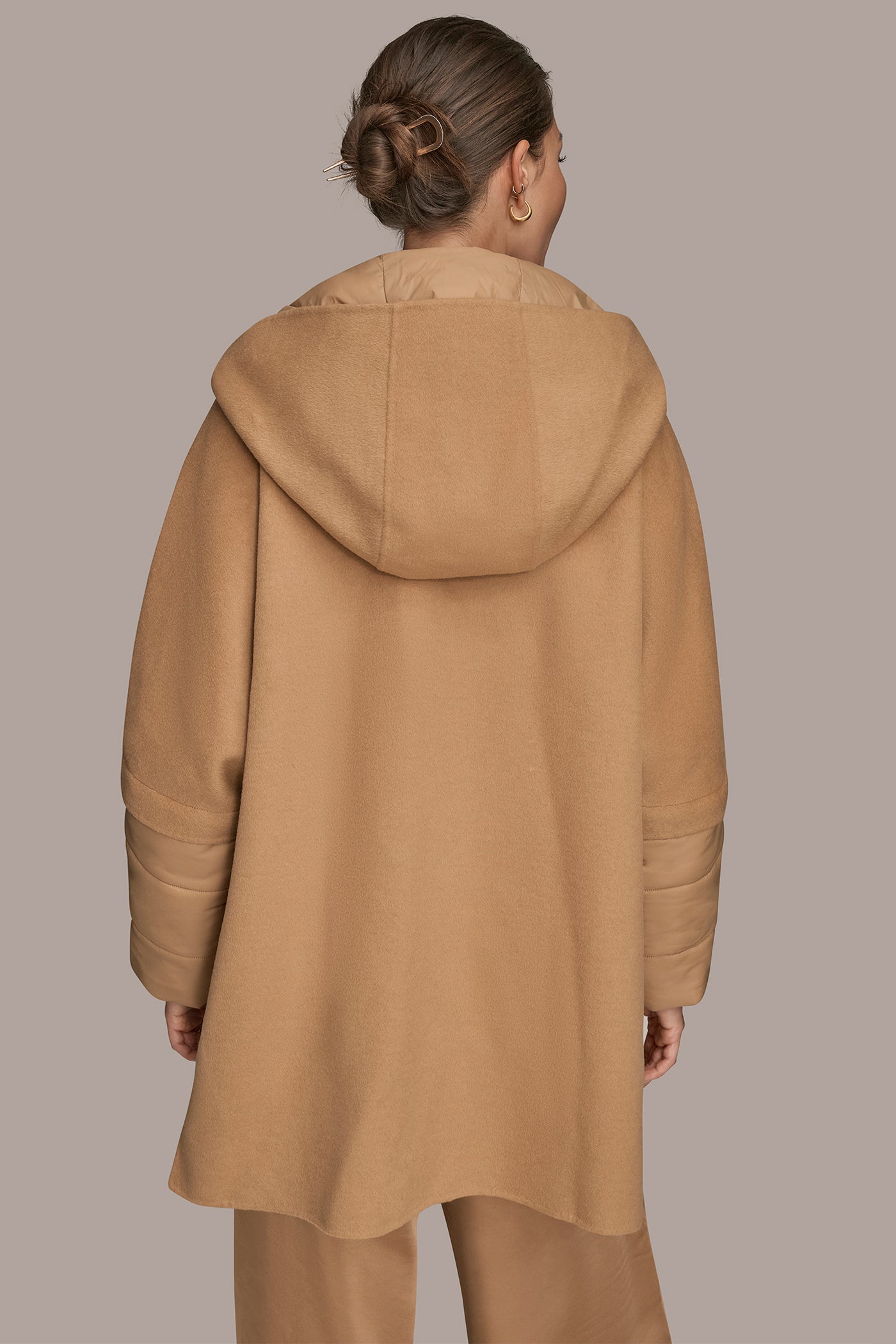 CAPE COAT WITH PUFFER SLEEVES | View 2 | Coats & Jackets