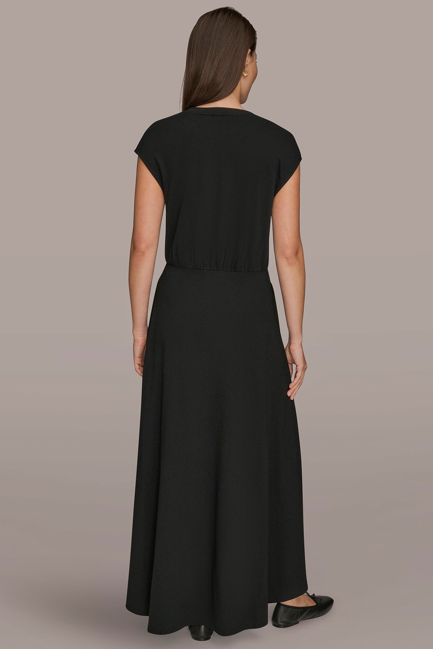 CAP SLEEVE CREW NECK DRESS | View 2 | Dresses & Jumpsuits