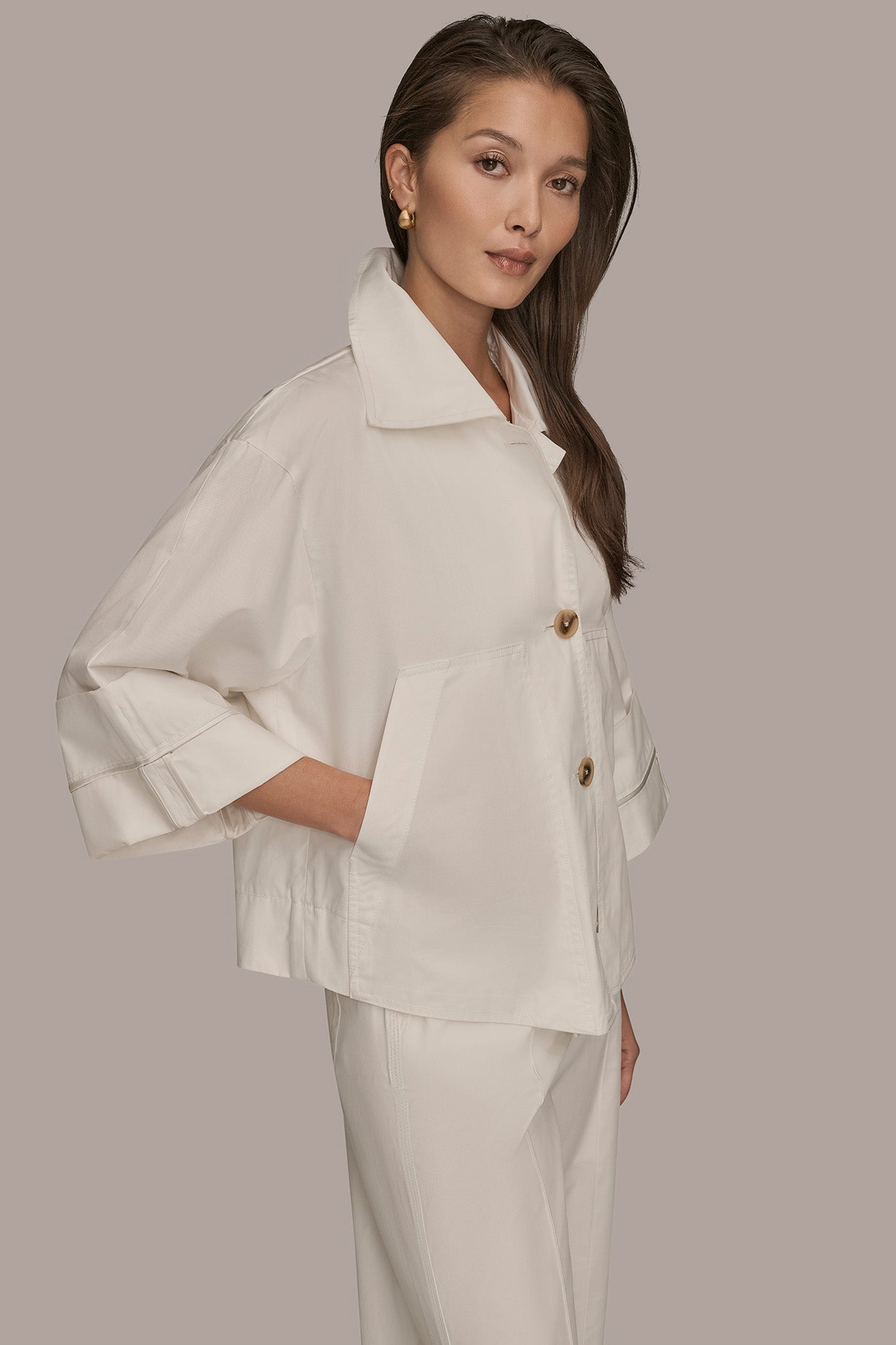 BUTTON FRONT JACKET VIEW 3 | Coats & Jackets