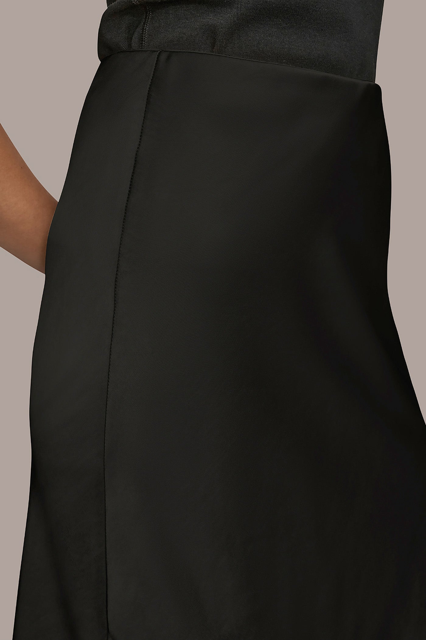 ELASTIC WAISTBAND PULL ON MIDI SKIRT VIEW 4 | Skirts