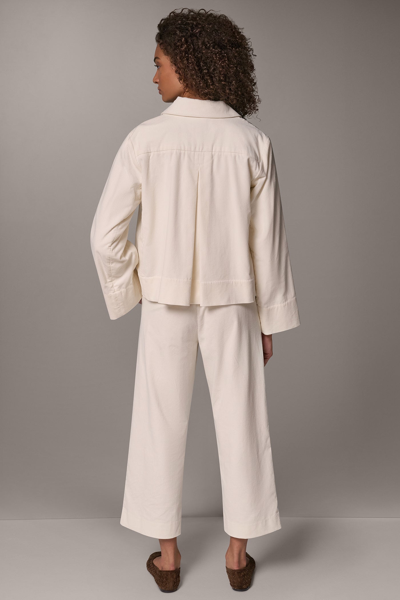 CORDUROY BELL SLEEVE TRAPEZE JACKET VIEW 9