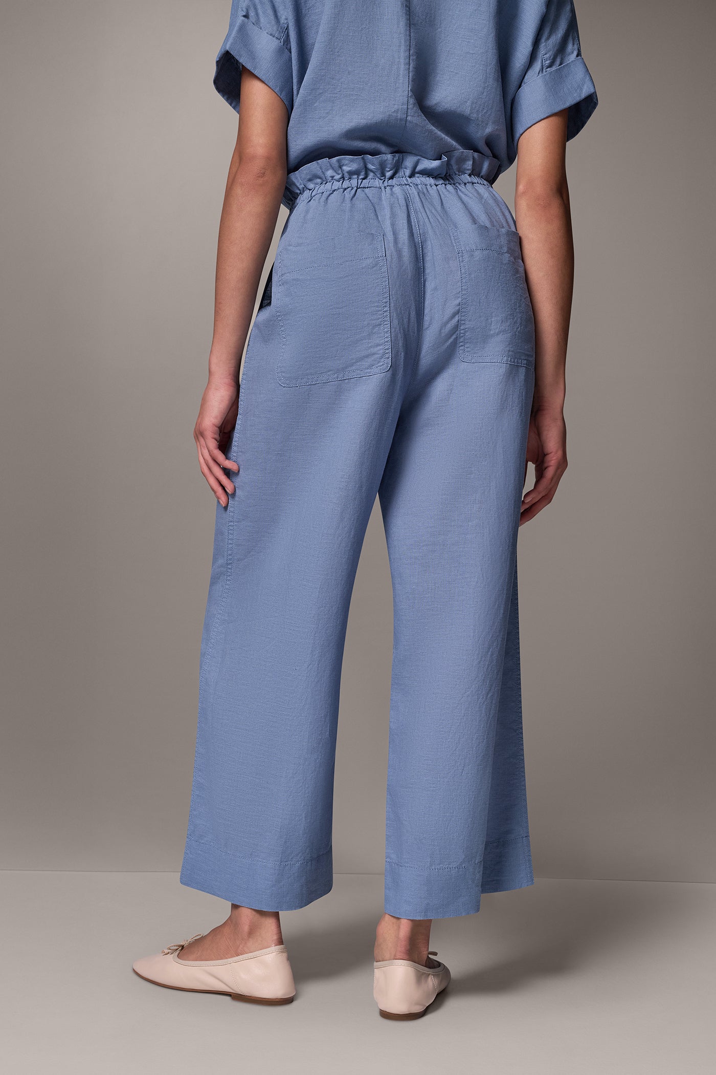 LINEN EXTRA HIGH-RISE PAPERBAG PANT VIEW 3