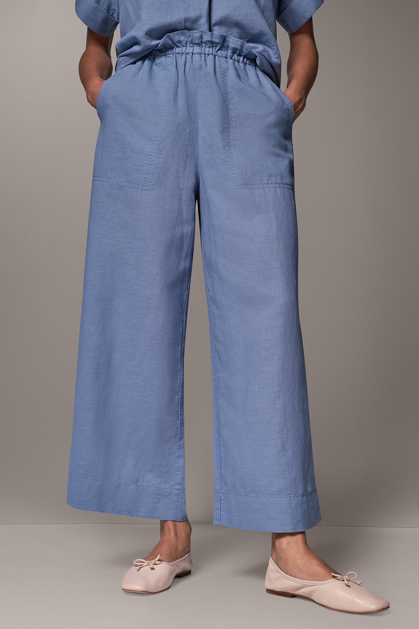LINEN EXTRA HIGH-RISE PAPERBAG PANT VIEW 1