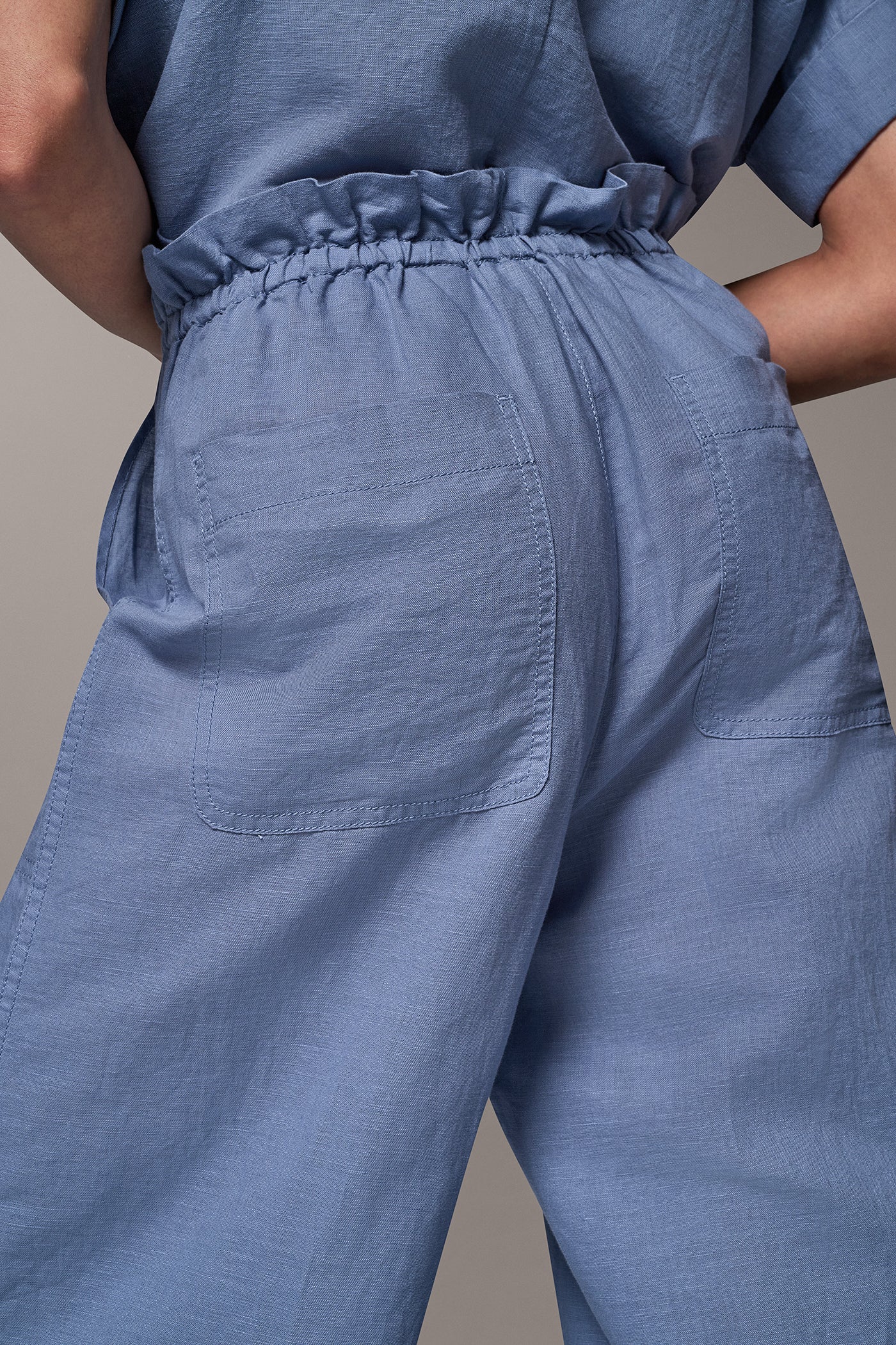 LINEN EXTRA HIGH-RISE PAPERBAG PANT VIEW 5