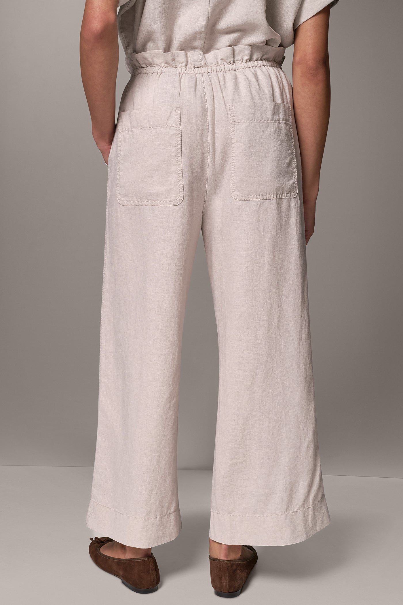 LINEN EXTRA HIGH-RISE PAPERBAG PANT VIEW 3