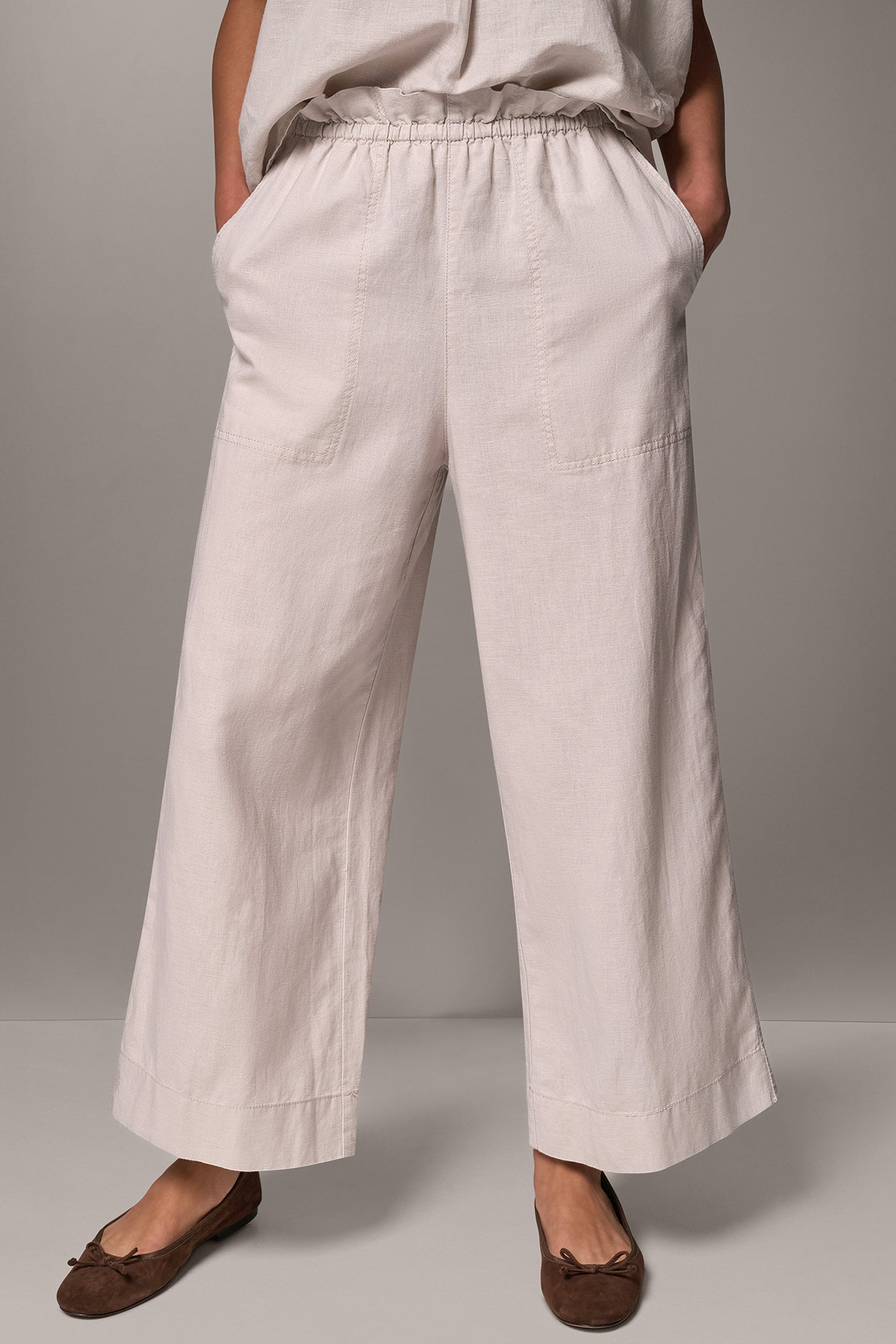 LINEN EXTRA HIGH-RISE PAPERBAG PANT VIEW 1