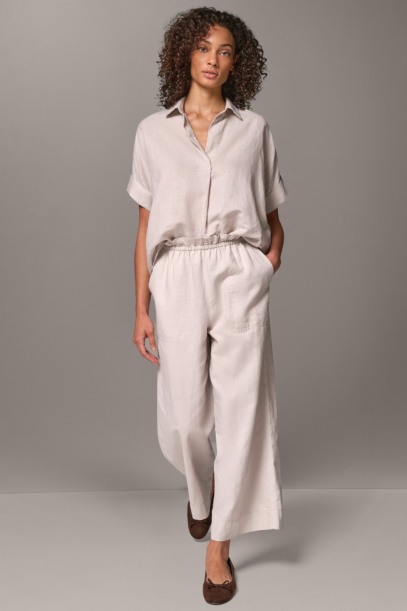 LINEN EXTRA HIGH-RISE PAPERBAG PANT VIEW 8