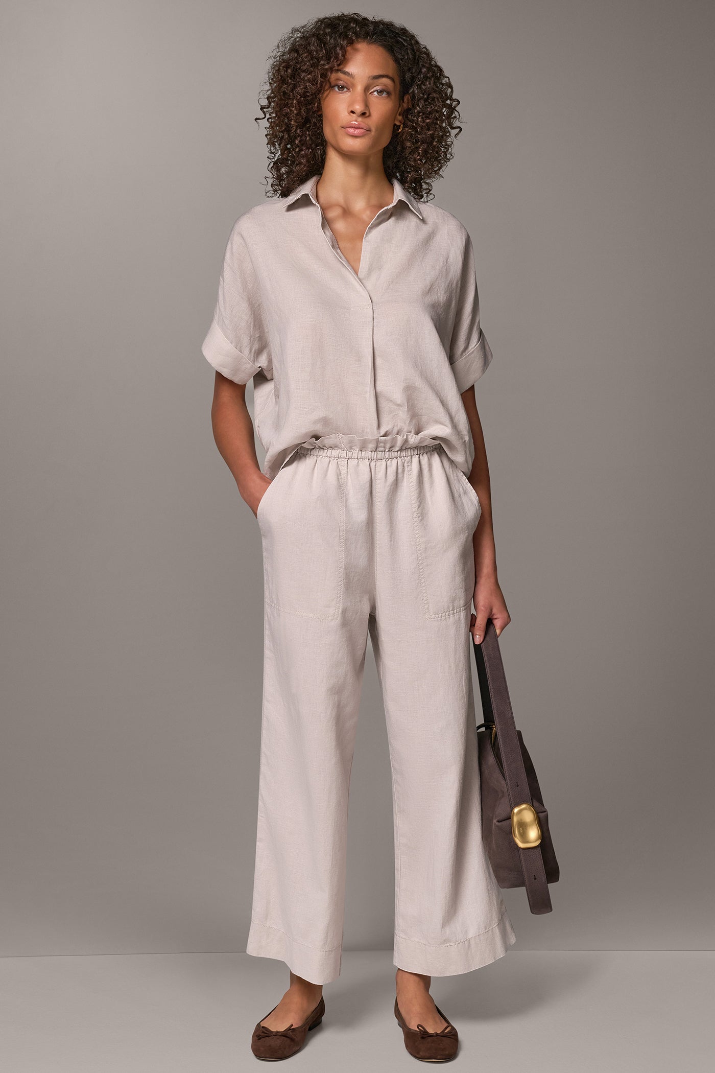 LINEN EXTRA HIGH-RISE PAPERBAG PANT VIEW 6