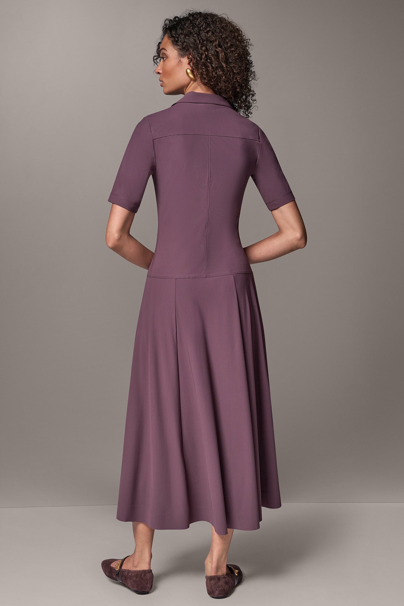 BALLET SLEEVE POCKET MIDI DRESS VIEW 3 | Modern Travel Capsule