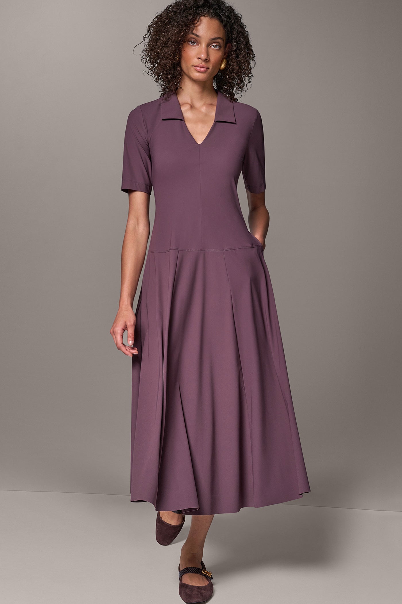 BALLET SLEEVE POCKET MIDI DRESS VIEW 7 | Modern Travel Capsule