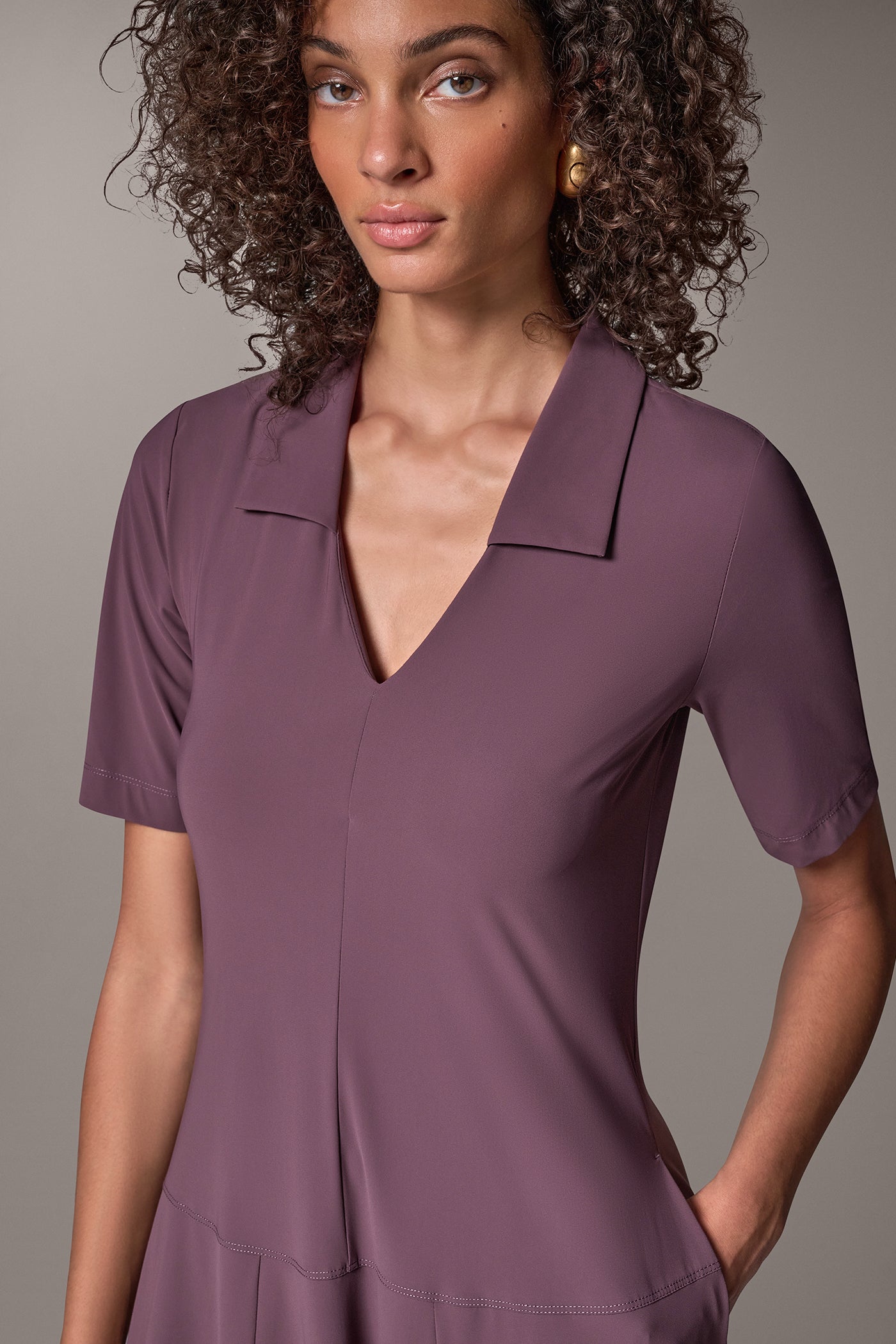 BALLET SLEEVE POCKET MIDI DRESS (alternate view)