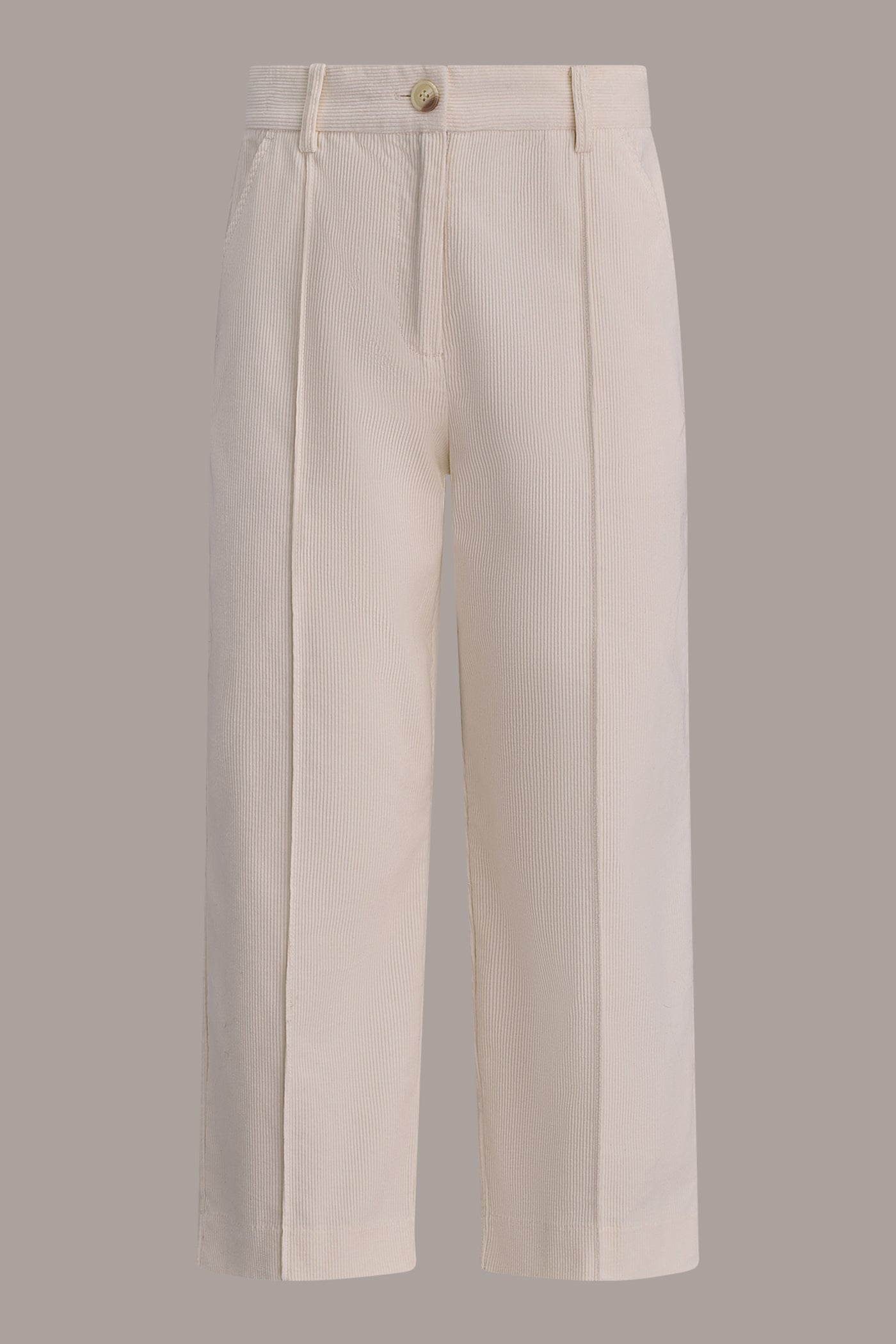 CROPPED CORDUROY MID-RISE PINTUCK PANT VIEW 7