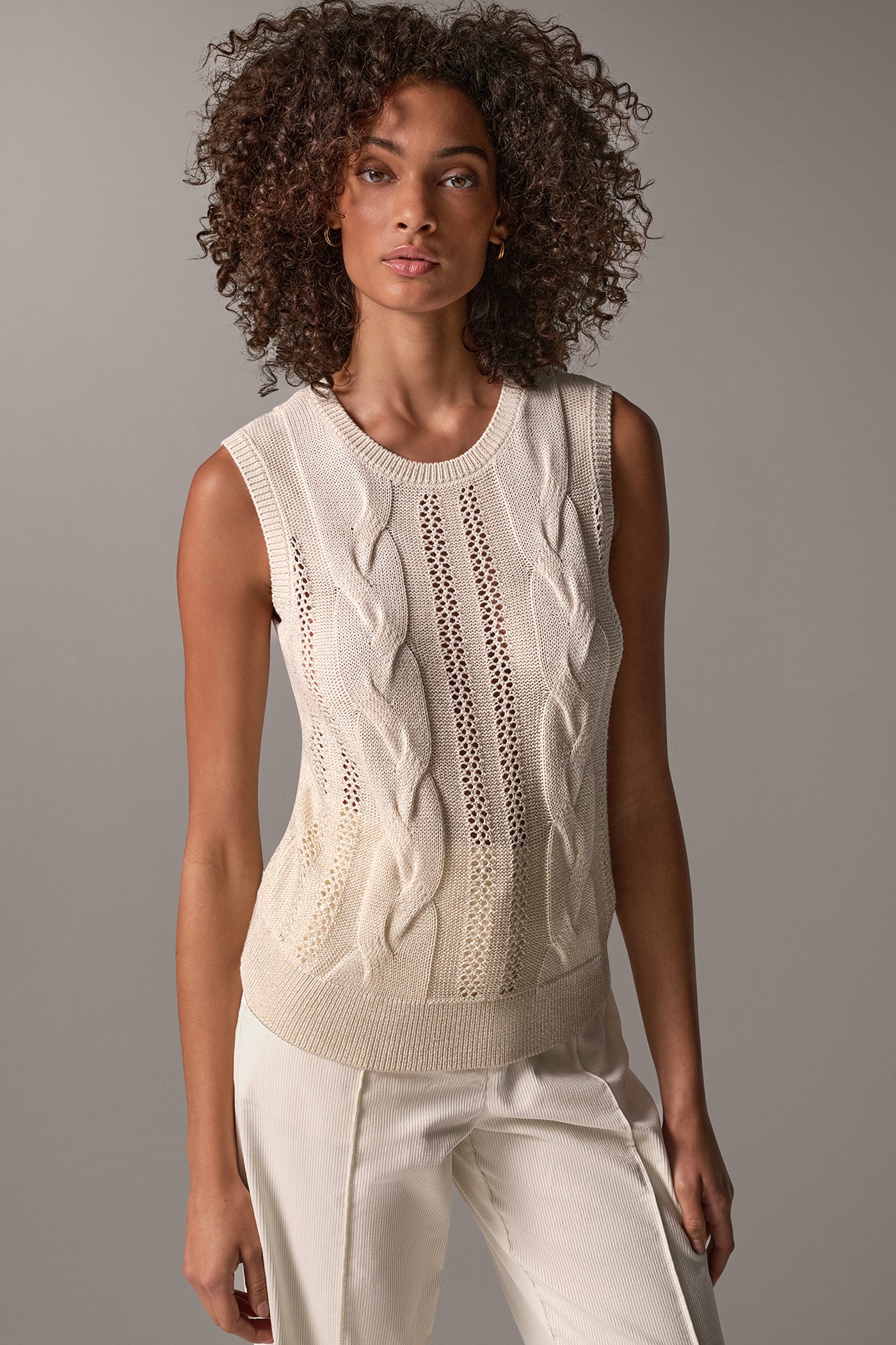 WATERFALL FOIL SWEATER VEST