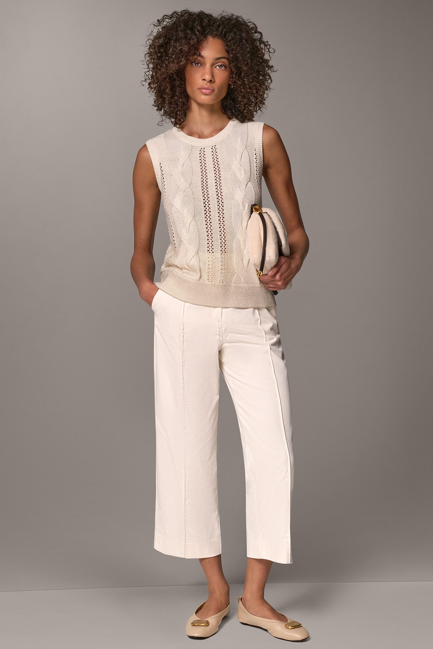 WATERFALL FOIL SWEATER VEST VIEW 6 | New Arrivals