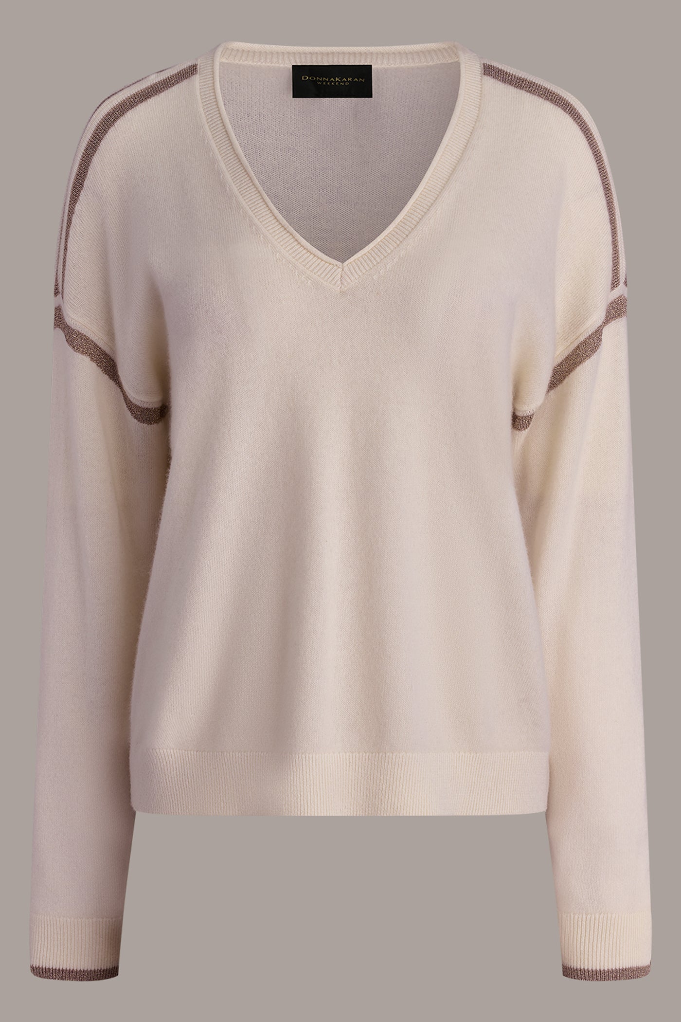 WOOL AND CASHMERE BLEND METALLIC TIP SWEATER VIEW 7