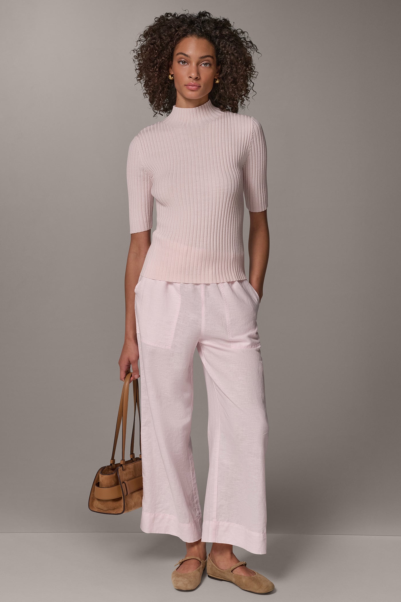MERINO WOOL MOCK-NECK SWEATER VIEW 7 | Donna Karan Weekend Tops