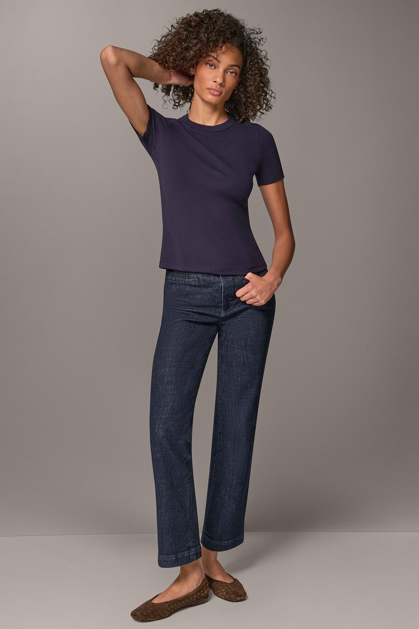 COTTON AND MODAL RIB TEE VIEW 7
