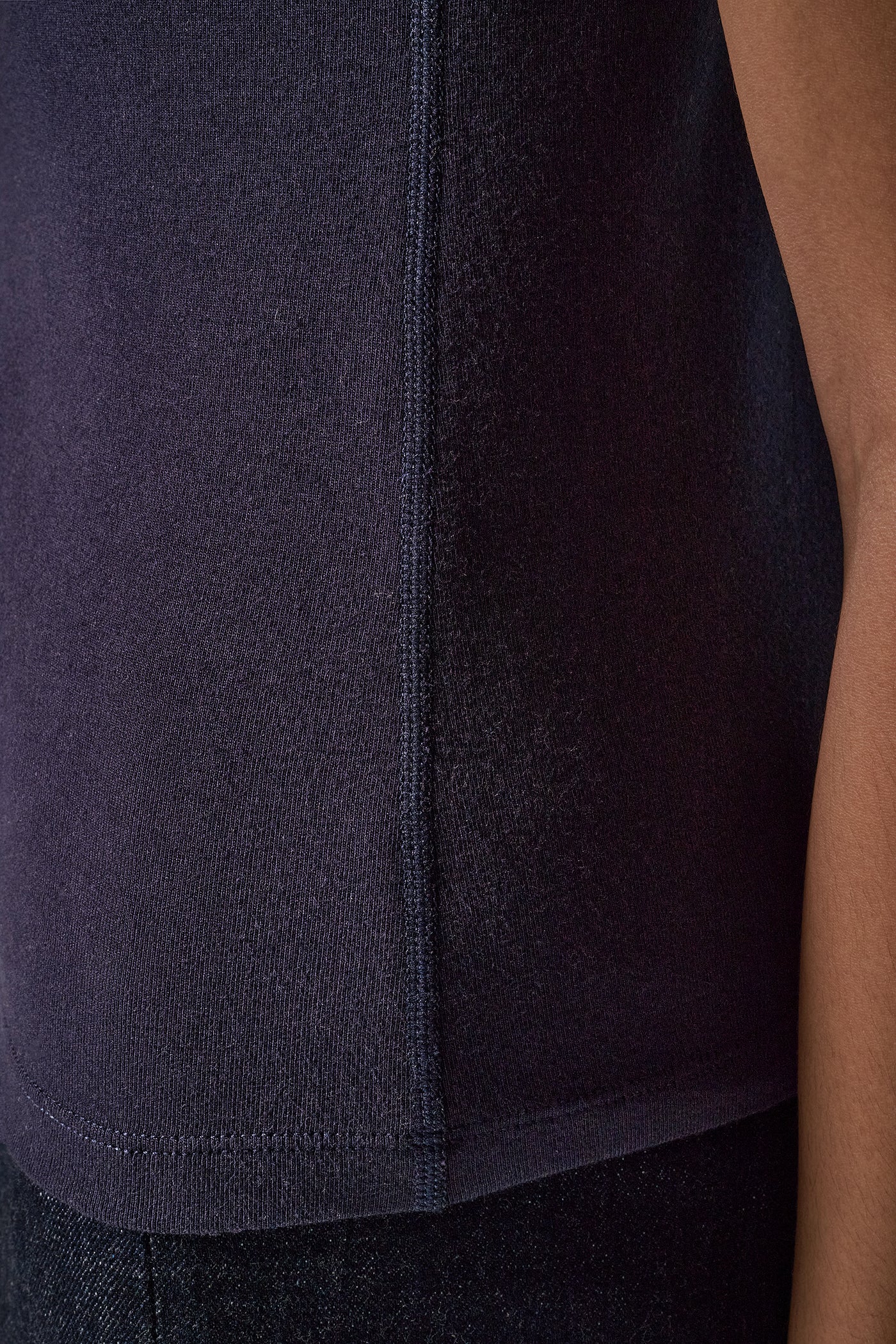 COTTON AND MODAL RIB TEE VIEW 5