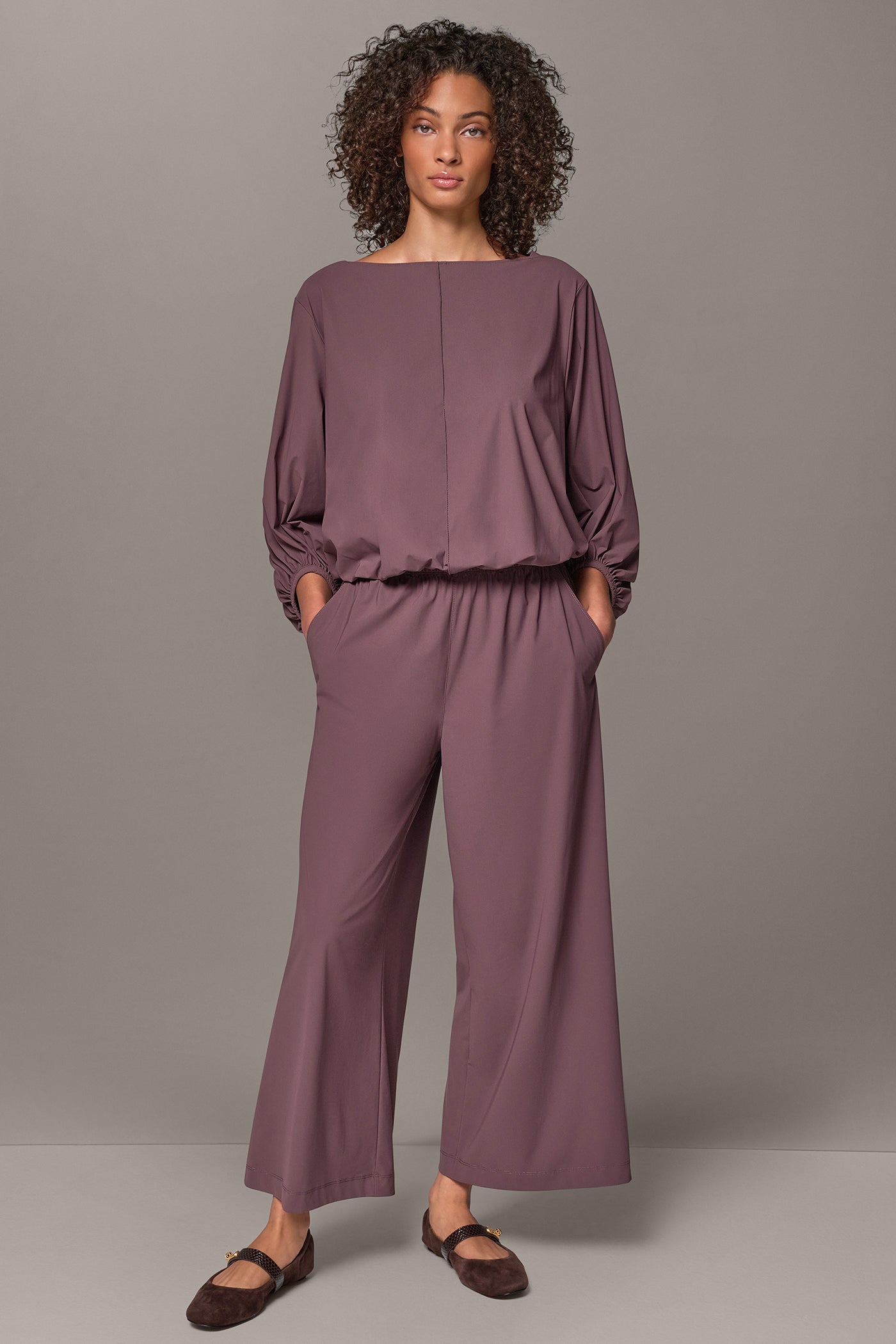 BALLOON SLEEVE BOATNECK BLOUSE VIEW 6