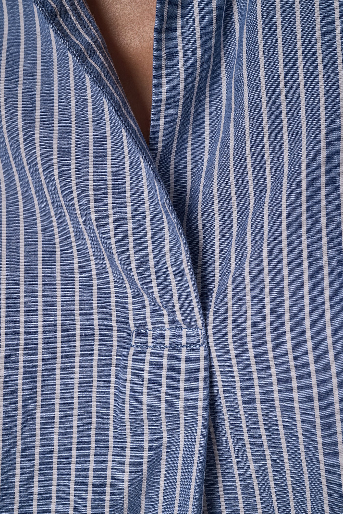 STRIPED COCOON PULLOVER BLOUSE VIEW 5 | Donna Karan Weekend Tops