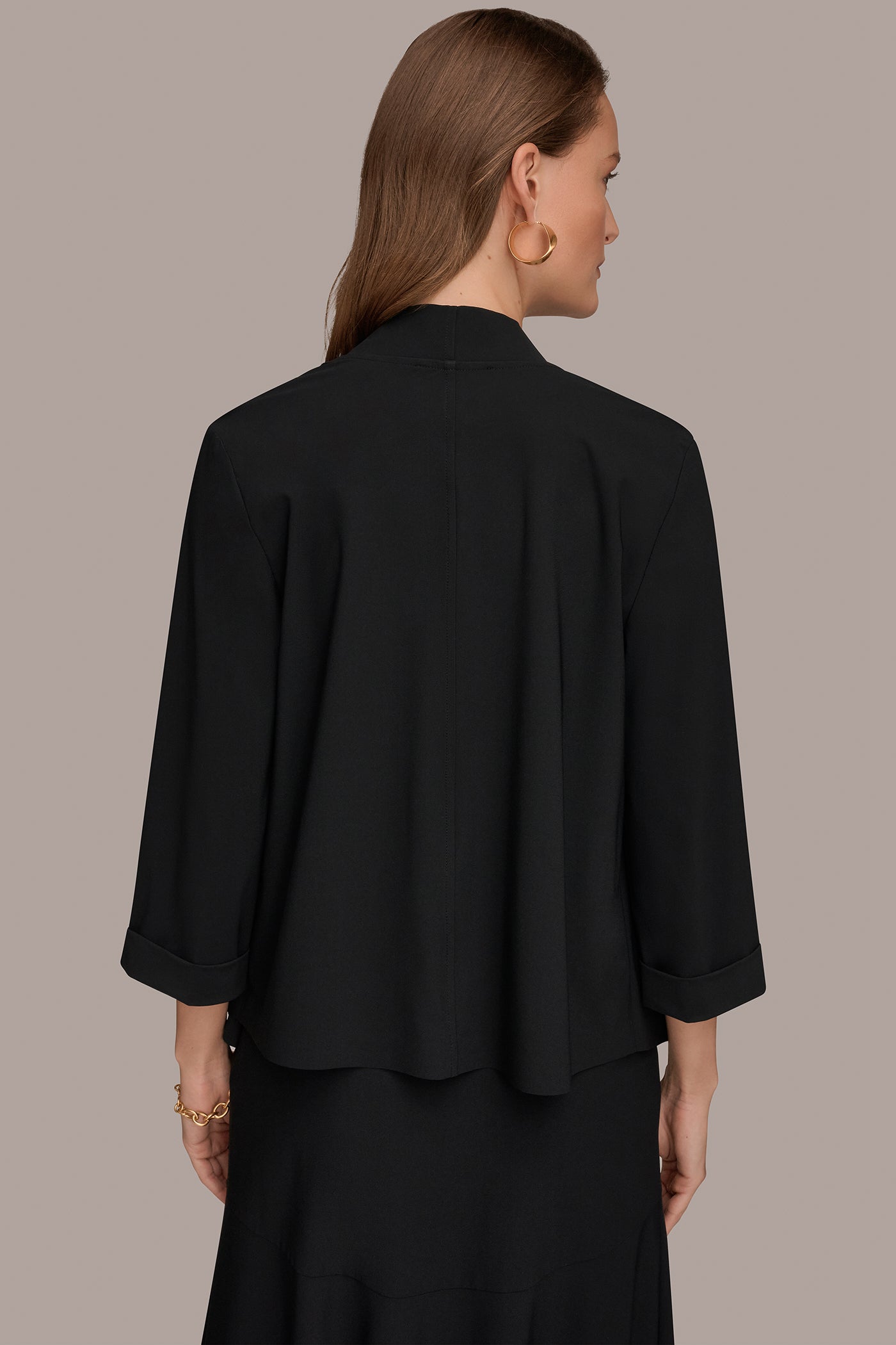 3/4 SLEEVE SHAWL CARDIGAN JACKET | View 2 | Donna Karan Weekend
