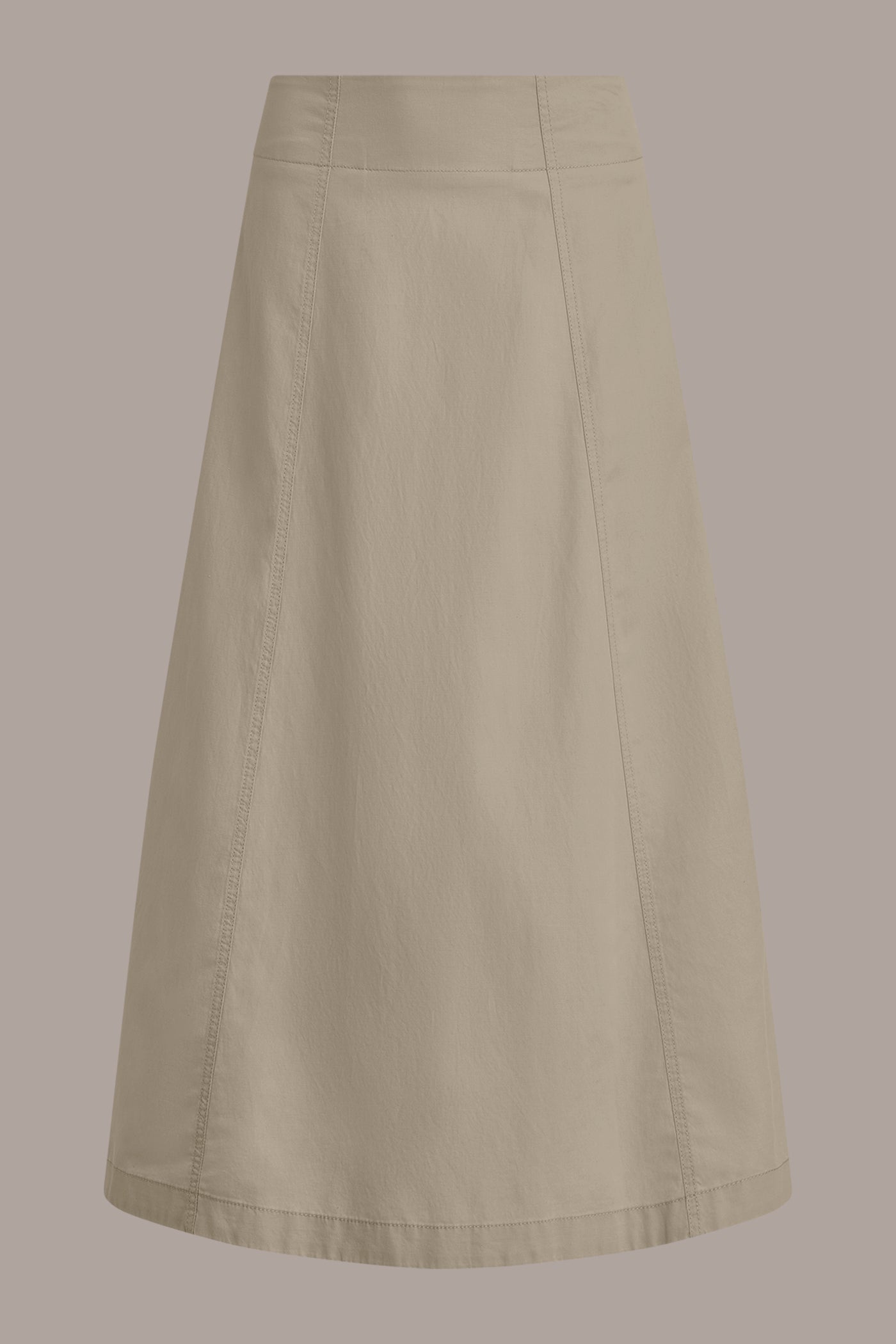 BRUSHED MIDI A-LINE PANEL SKIRT VIEW 6 | Donna Karan Weekend