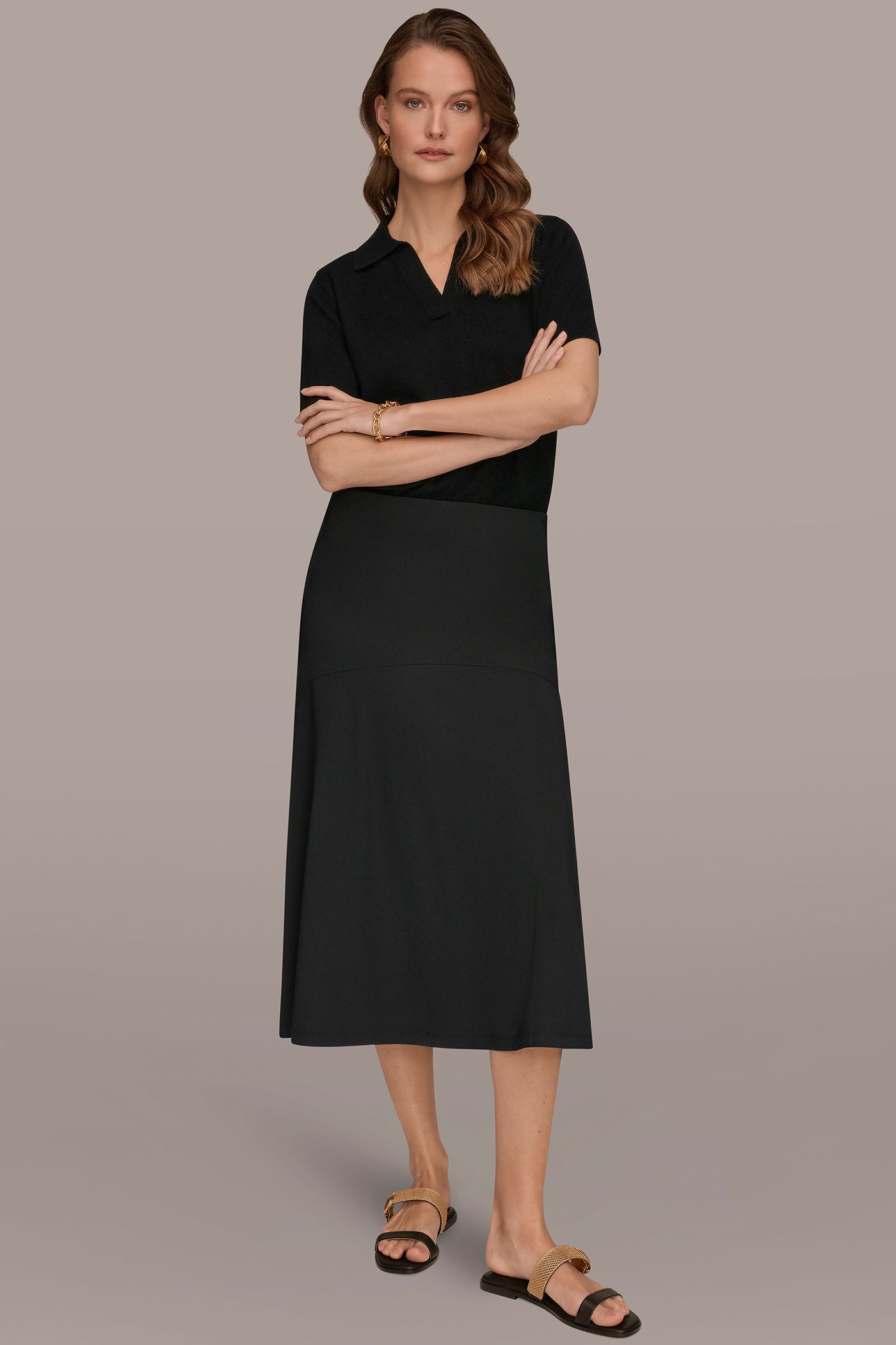 MIDI HI-LOW TRUMPET SKIRT VIEW 4 | Skirts