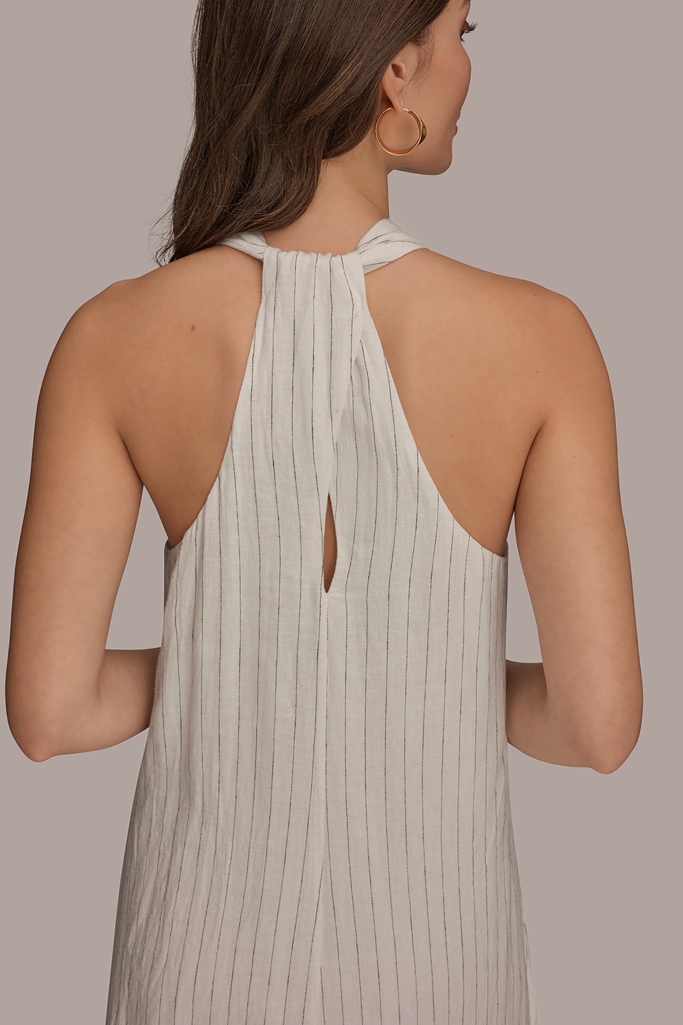 TWIST-BACK MIDI HALTER DRESS VIEW 6