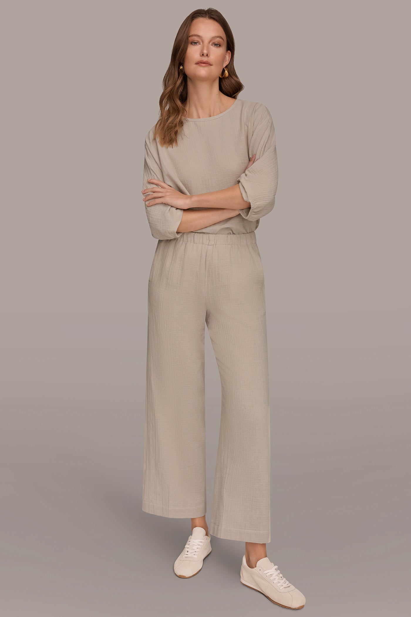COTTON-GAUZE MID-RISE STRAIGHT-LEG PANT VIEW 5 | Pants
