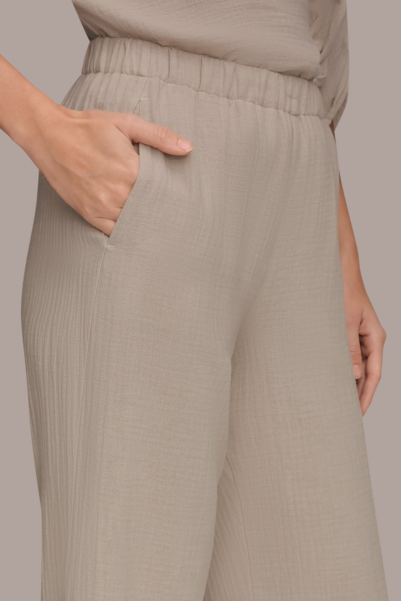COTTON-GAUZE MID-RISE STRAIGHT-LEG PANT VIEW 4 | Pants