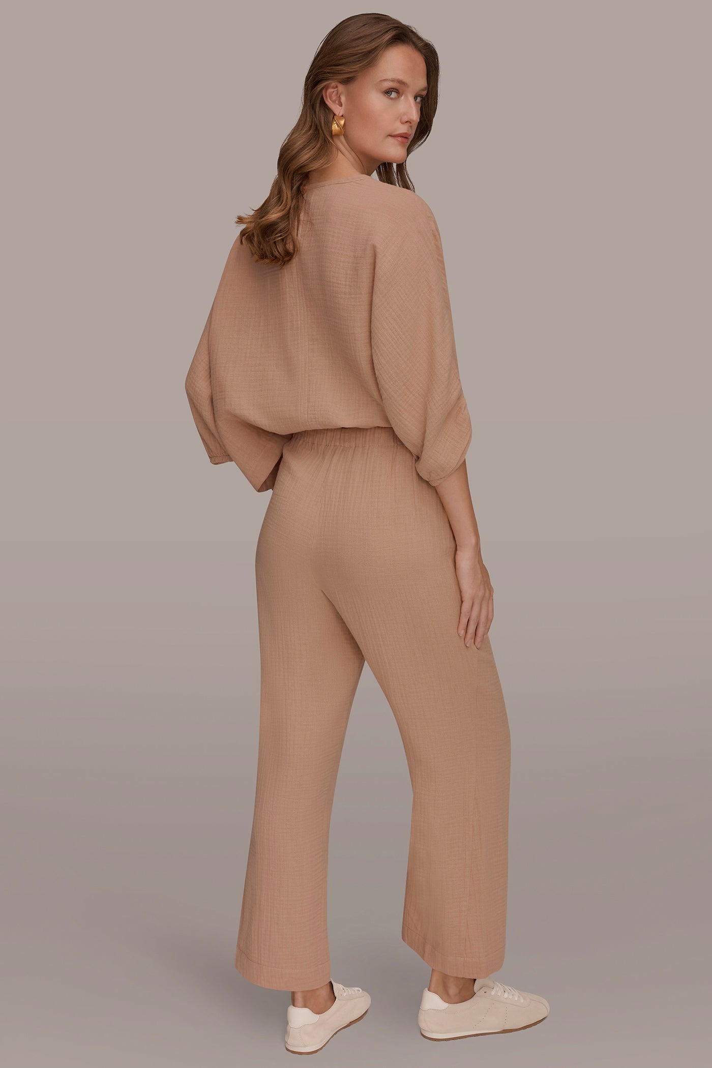 COTTON-GAUZE MID-RISE STRAIGHT-LEG PANT VIEW 6 | NEW DONNA KARAN WEEKEND