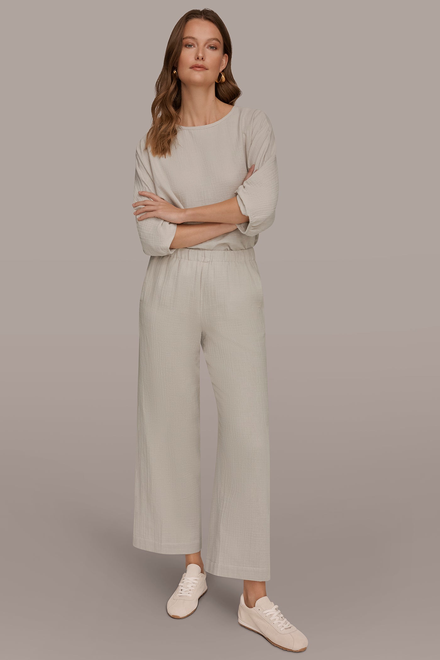 COTTON-GAUZE MID-RISE STRAIGHT-LEG PANT VIEW 5 | New clothing