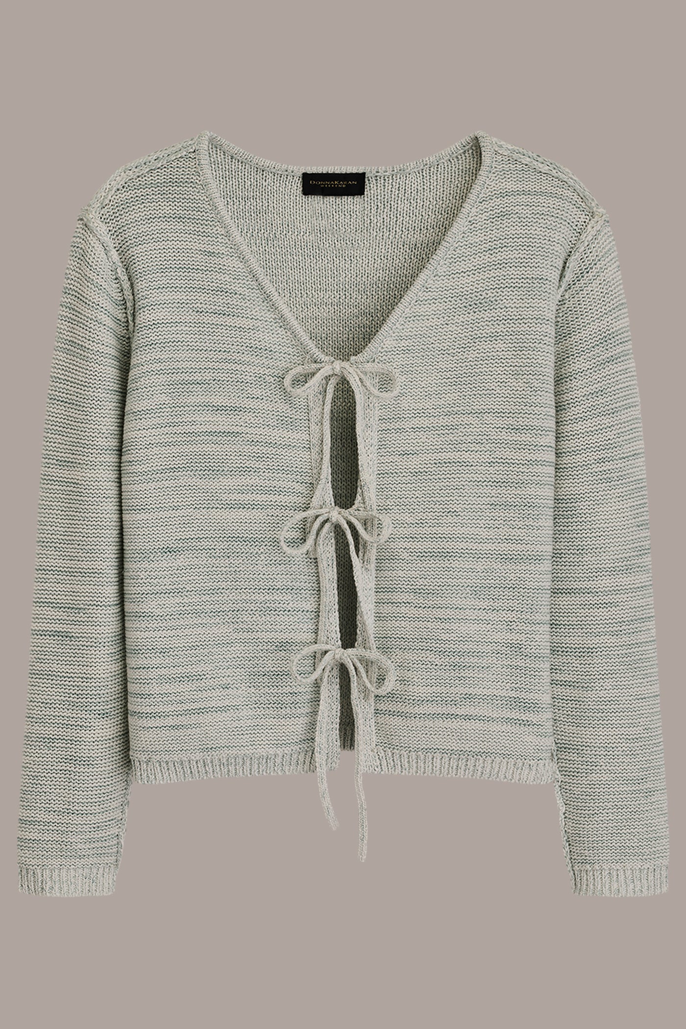 TIE-FRONT CARDIGAN VIEW 7 | Donna Karan Weekend Tops