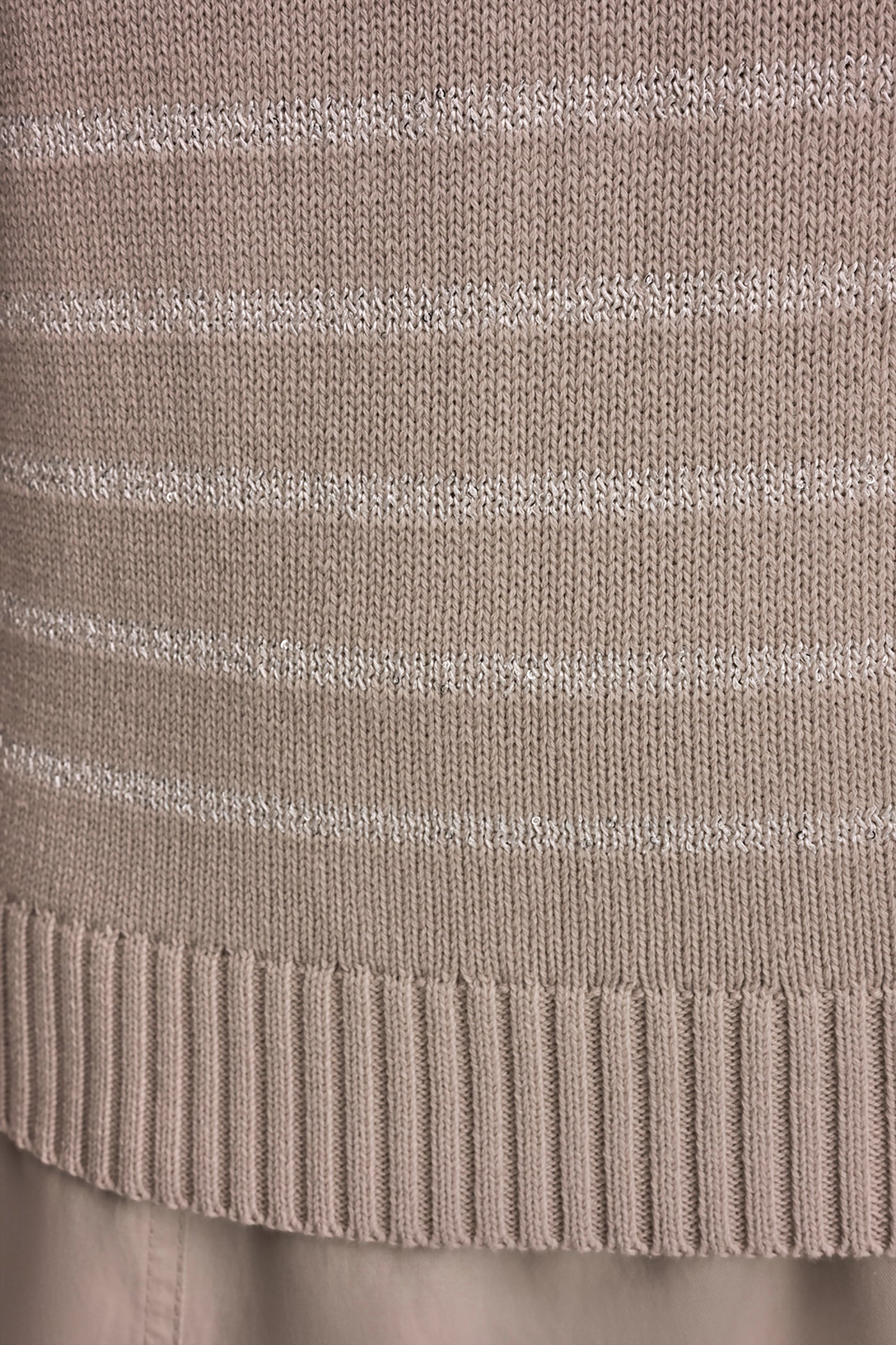 COTTON-BLEND SEQUIN STRIPE SWEATER VIEW 5 | Donna Karan Weekend