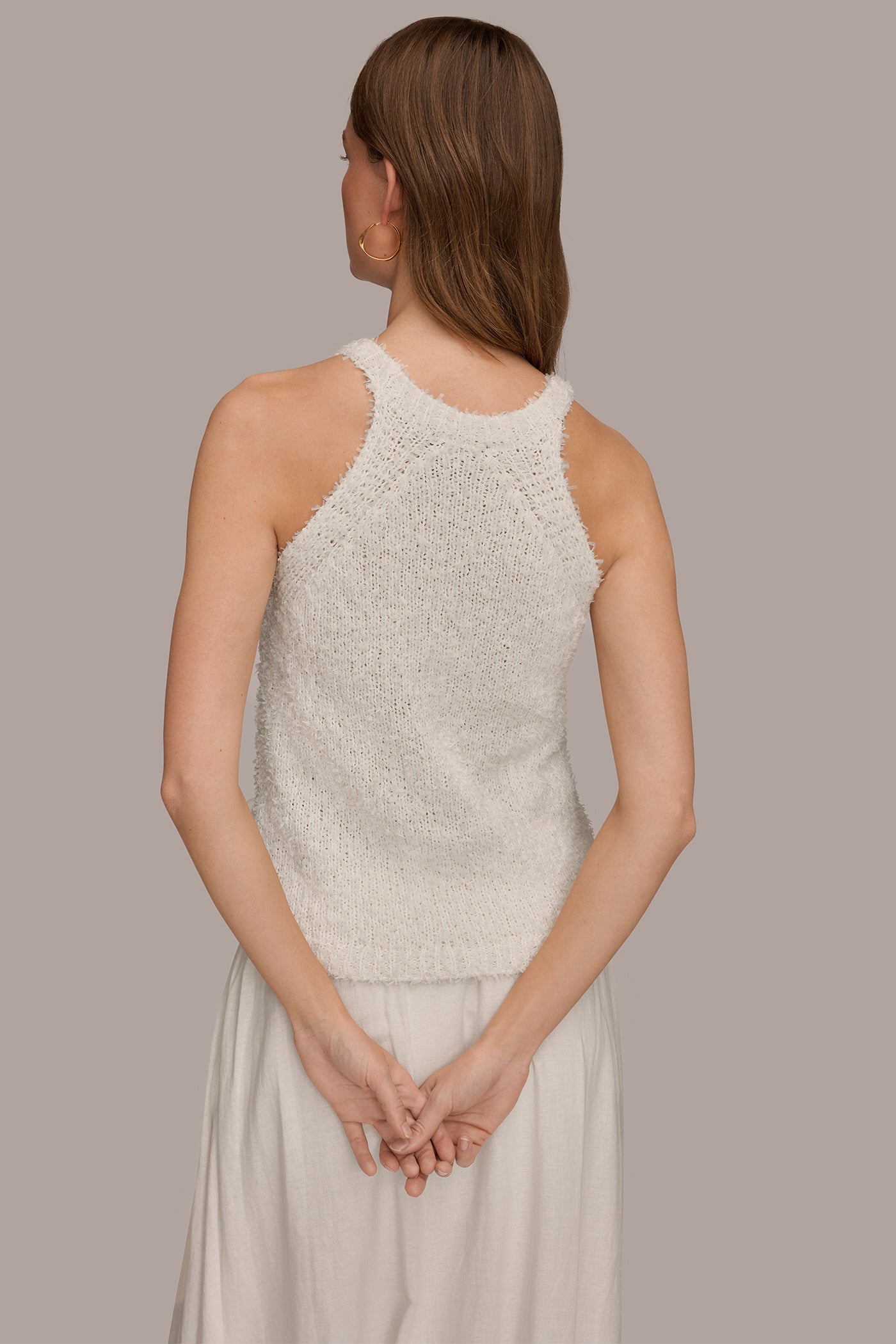 HALTER PAPER TAPE TANK | View 2 | Donna Karan Weekend