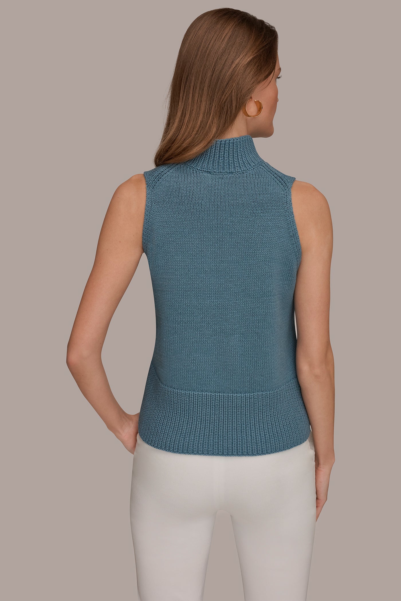 SLEEVELESS A-LINE SWEATER | View 2 | Donna Karan Weekend