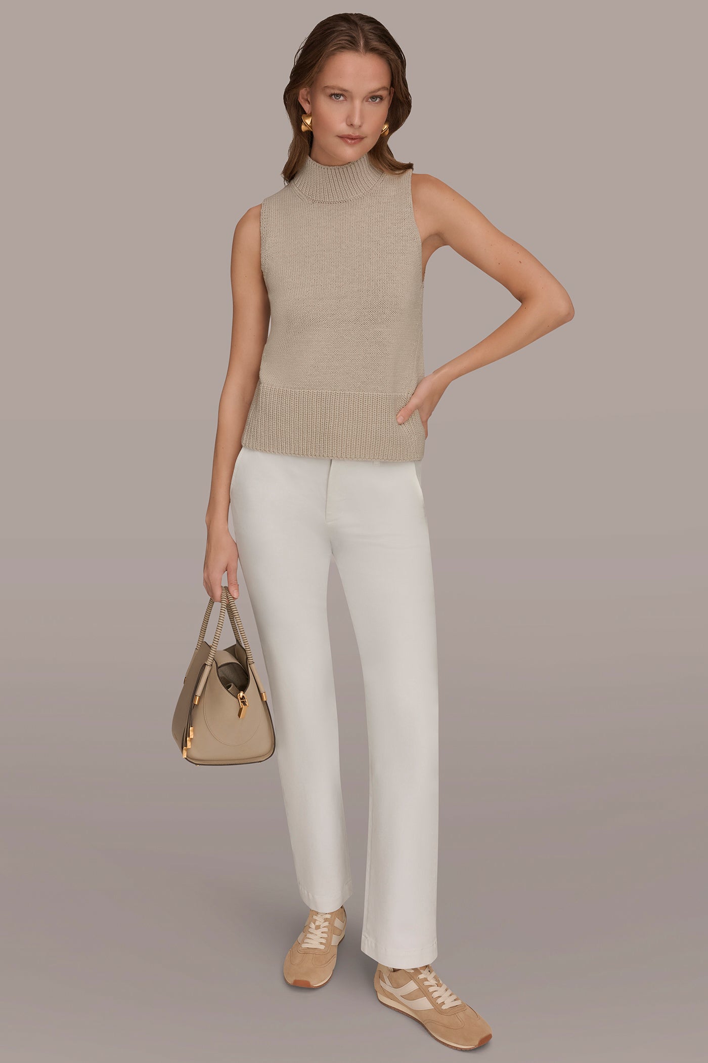 SLEEVELESS A-LINE SWEATER VIEW 6 | Donna Karan Weekend
