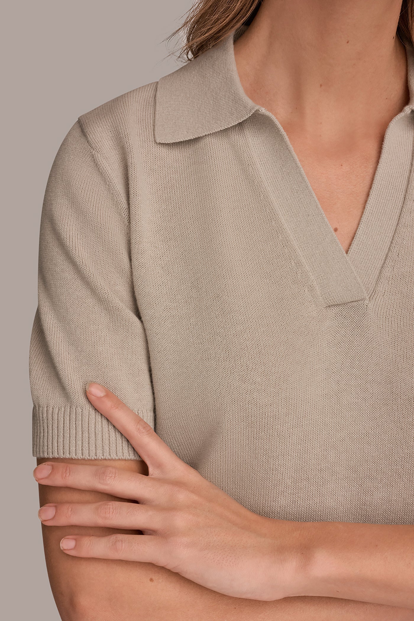 COTTON AND CASHMERE POLO SWEATER VIEW 5 | New Arrivals