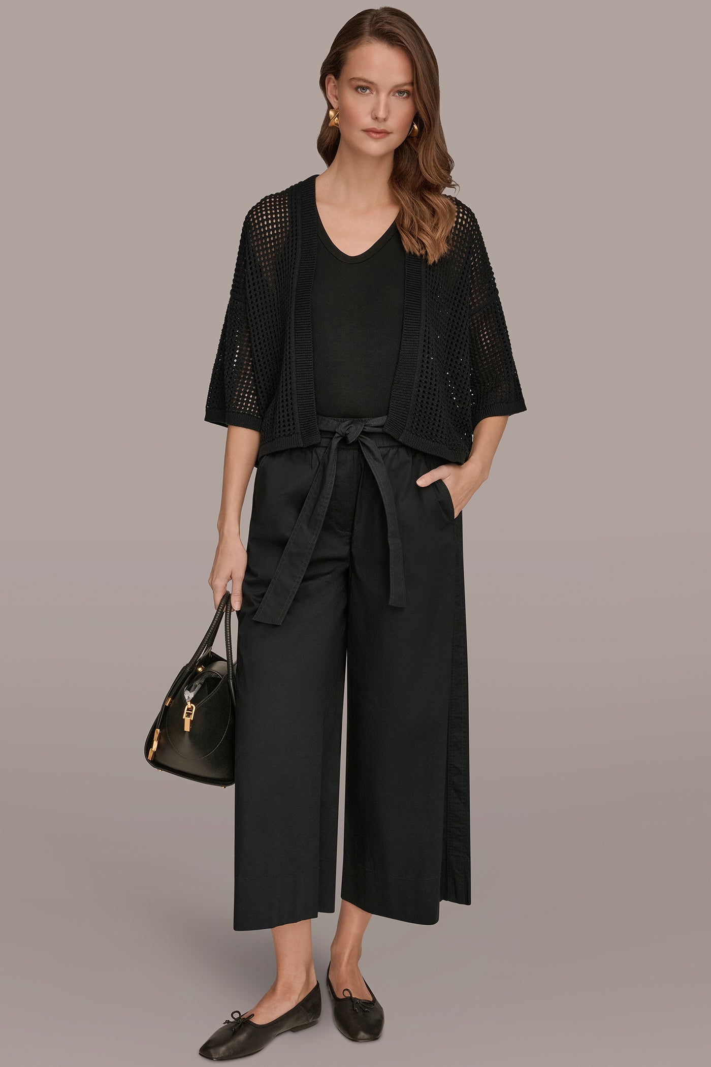 COTTON OPEN STITCH CARDIGAN VIEW 6 | Tops