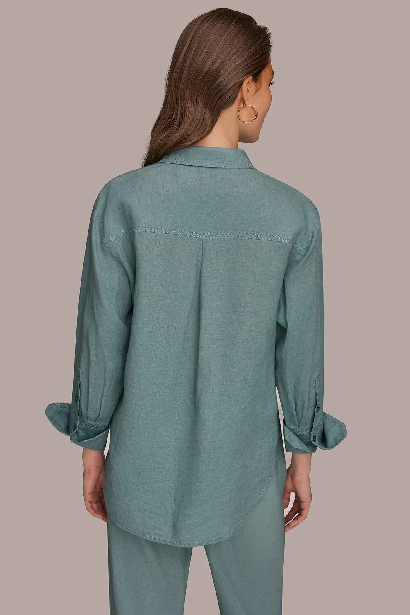 LINEN SHIRT | View 2 | Donna Karan Weekend Tops