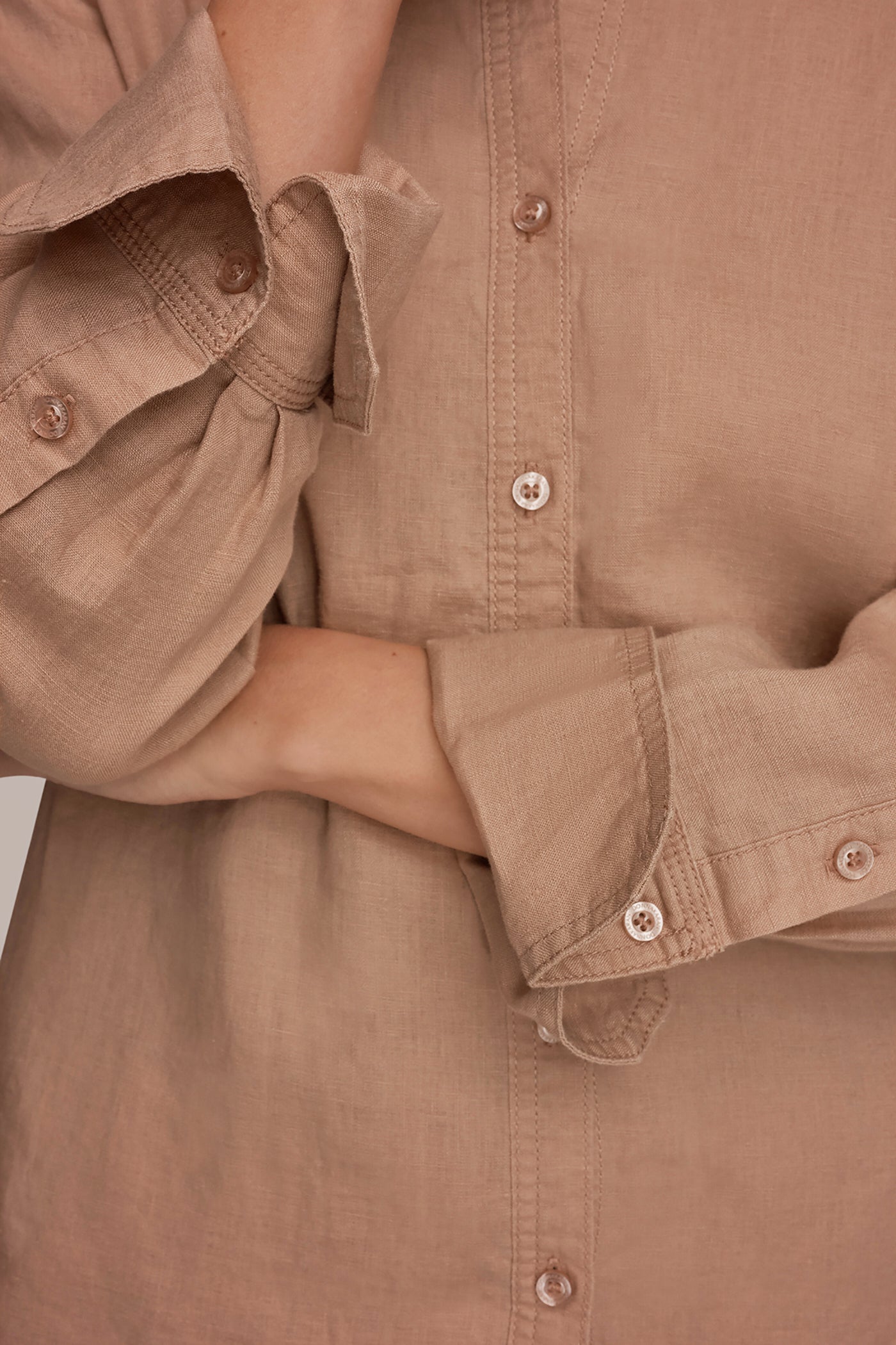 LINEN SHIRT VIEW 5 | Donna Karan Weekend Tops