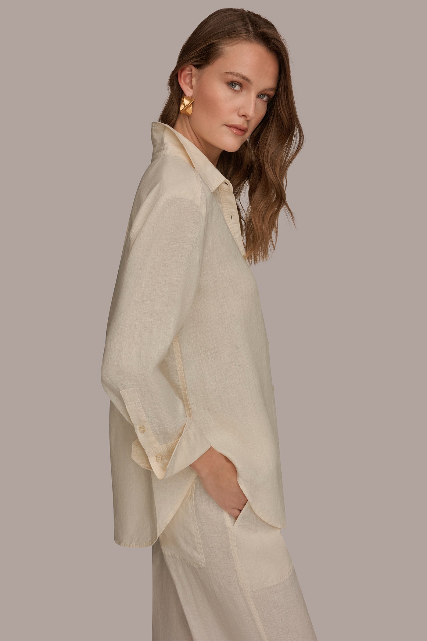LINEN SHIRT VIEW 3 | Tops