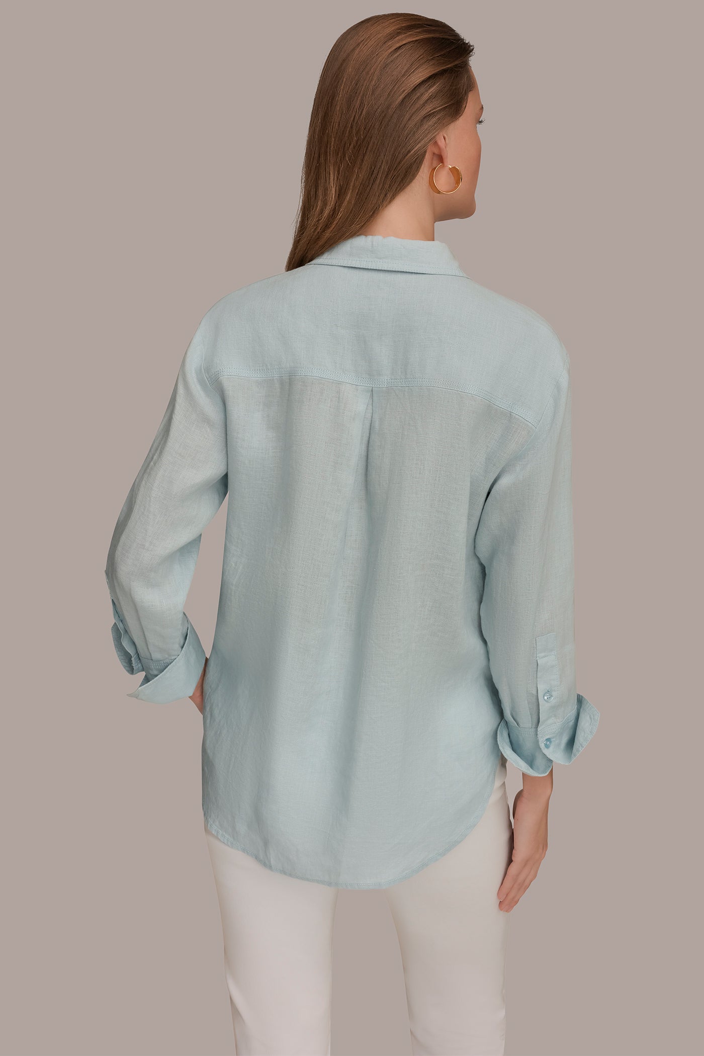 LINEN SHIRT | View 2 | Donna Karan Weekend Tops