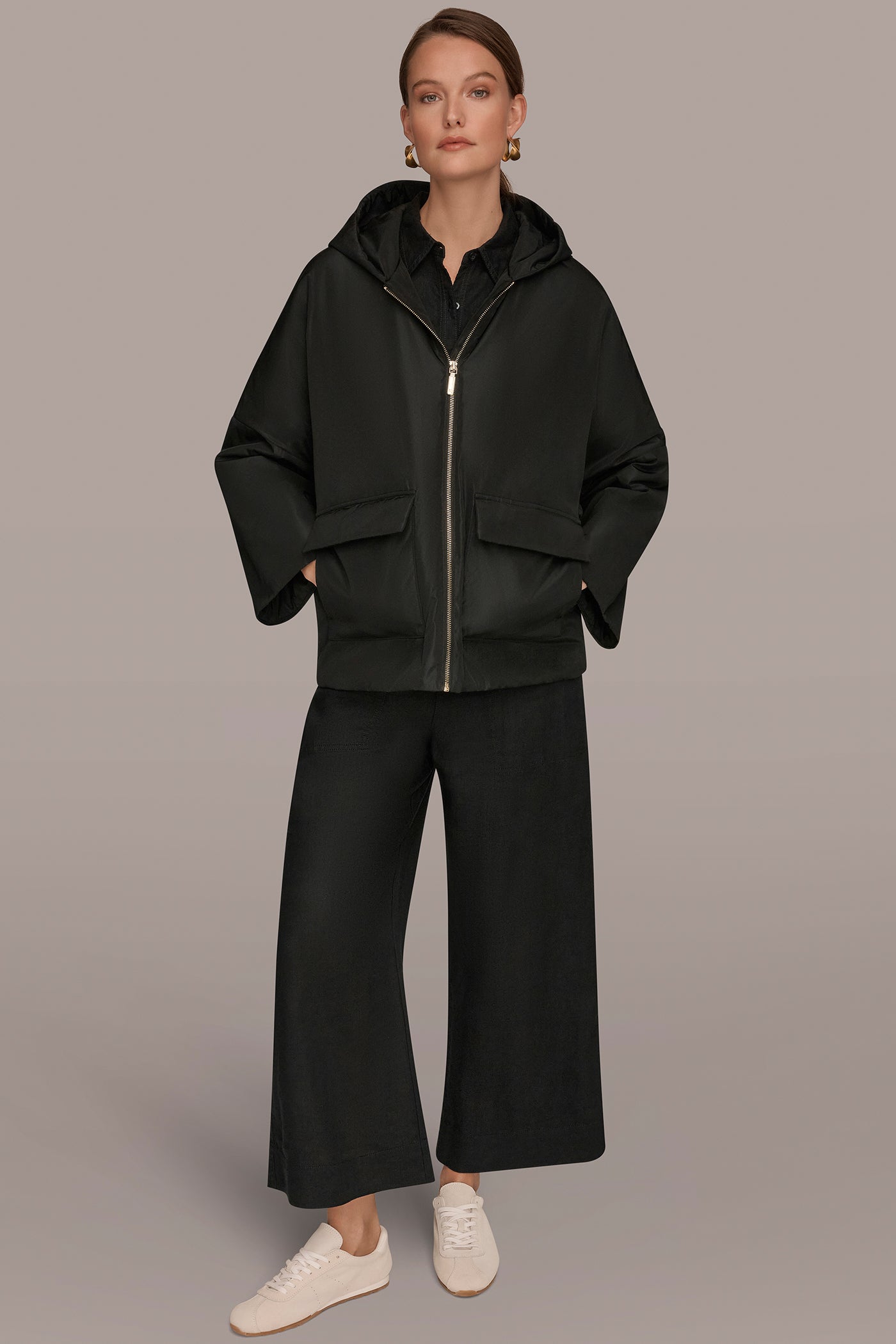 HOODED LIGHT QUILT JACKET VIEW 5 | Donna Karan Weekend